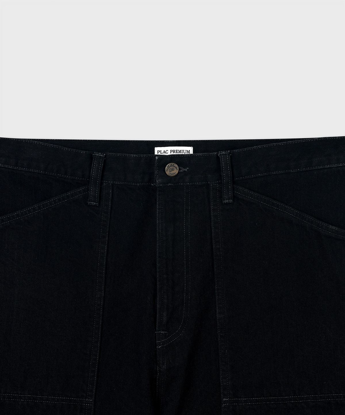 플랙(PLAC) [SHIOTA MADE] GARDENER STRAIGHT DENIM_BLACK