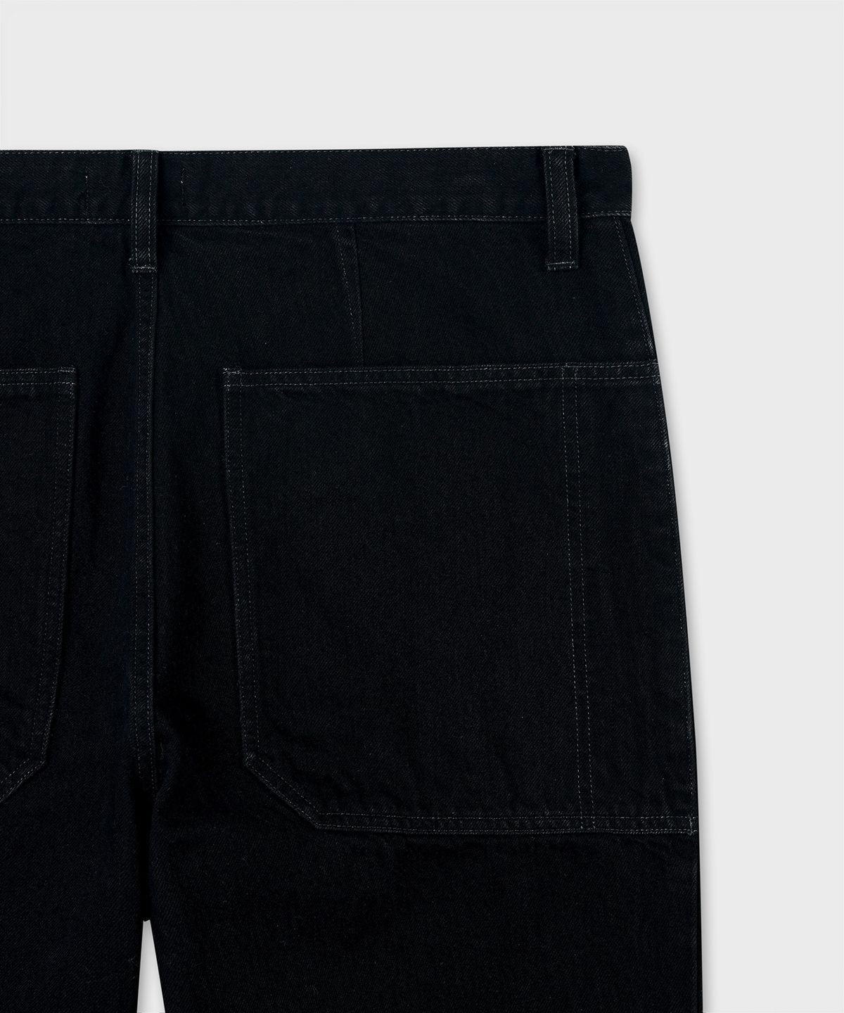 플랙(PLAC) [SHIOTA MADE] GARDENER STRAIGHT DENIM_BLACK