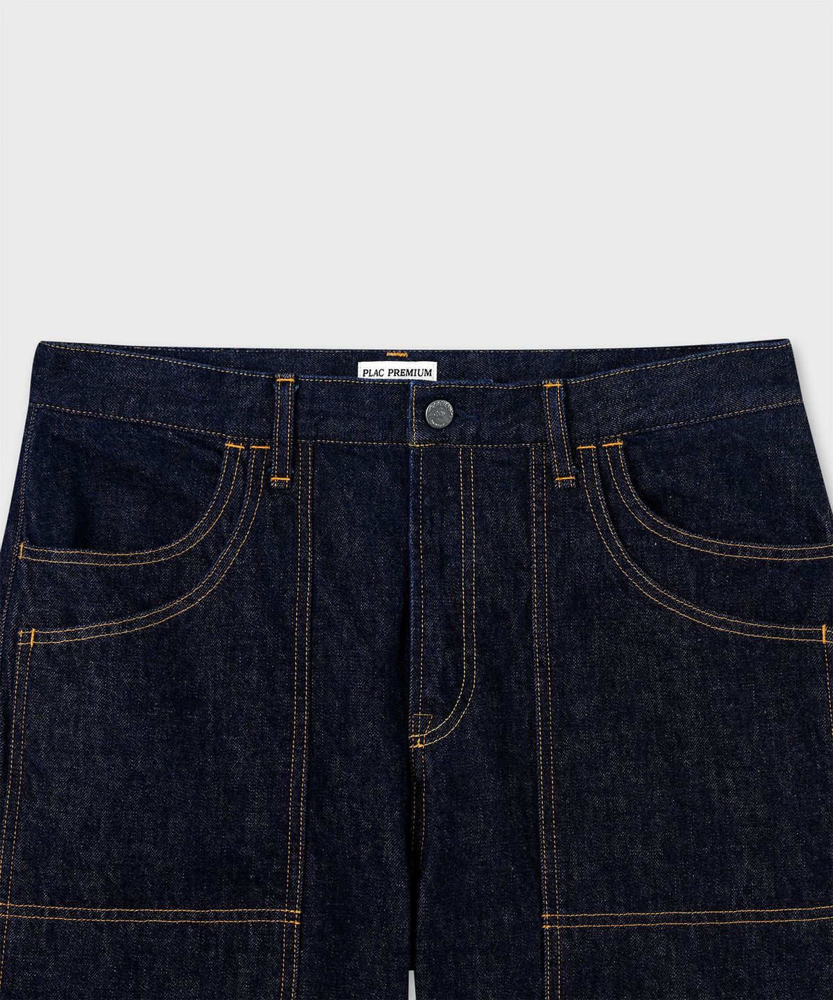 플랙(PLAC) [SHIOTA MADE] DOUBLE KNEE STRAIGHT DENIM_INDIGO