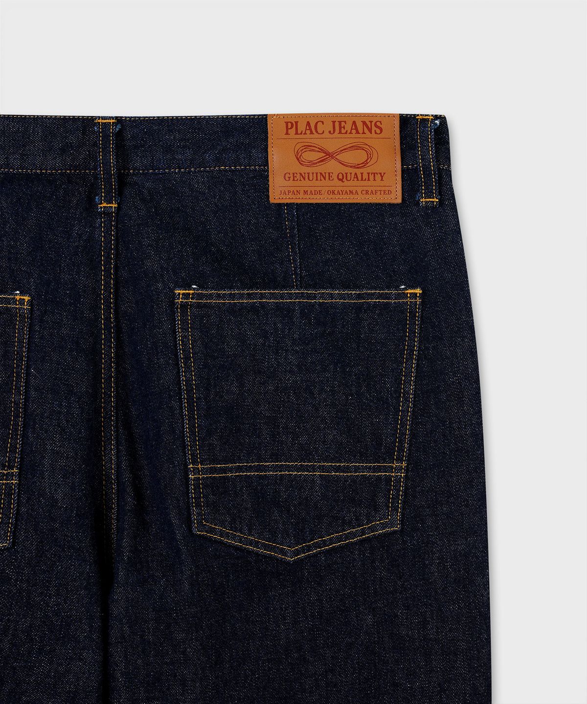 플랙(PLAC) [SHIOTA MADE] DOUBLE KNEE STRAIGHT DENIM_INDIGO