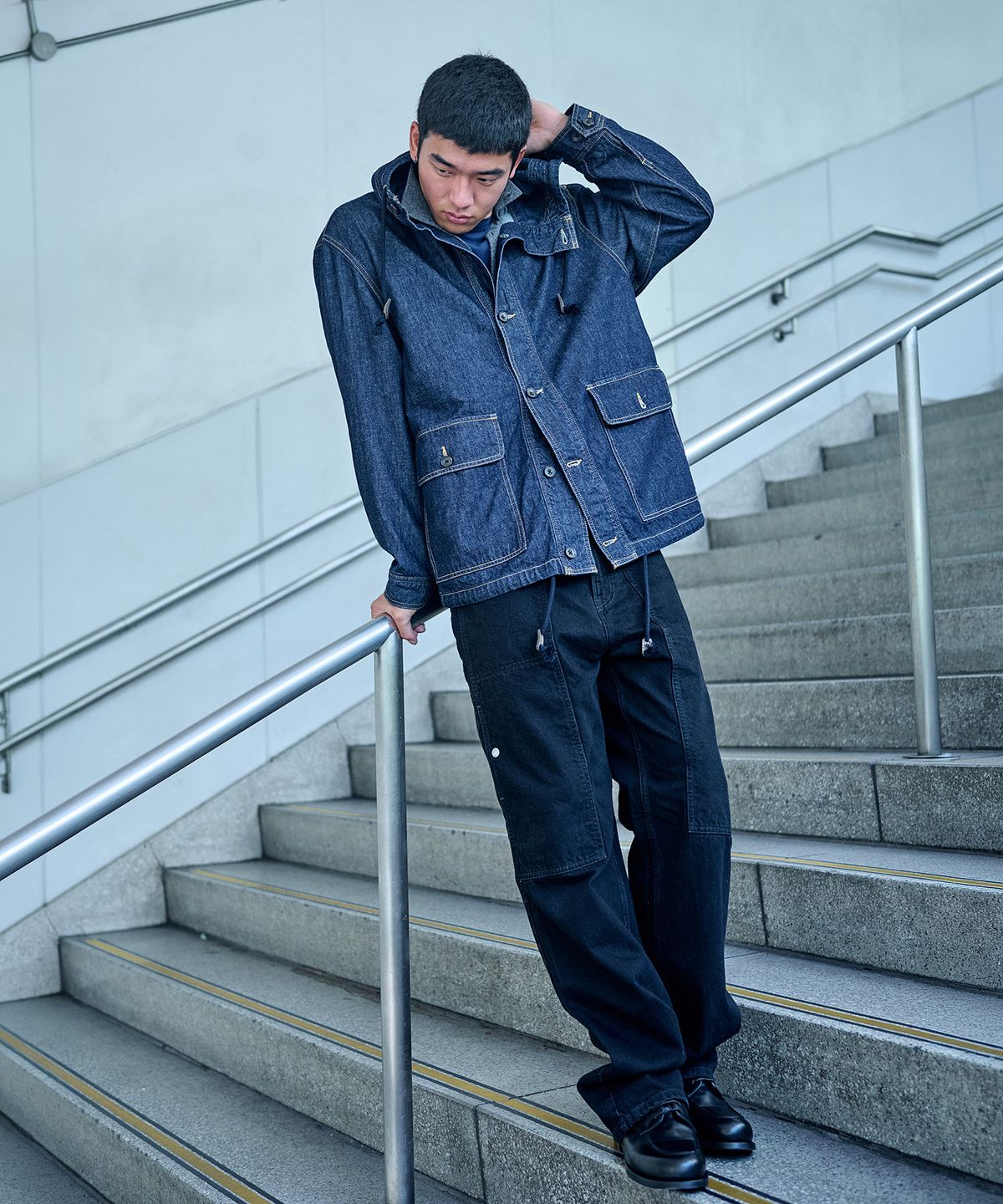 플랙(PLAC) [SHIOTA MADE] WORK DENIM HOOD JACKET_INDIGO