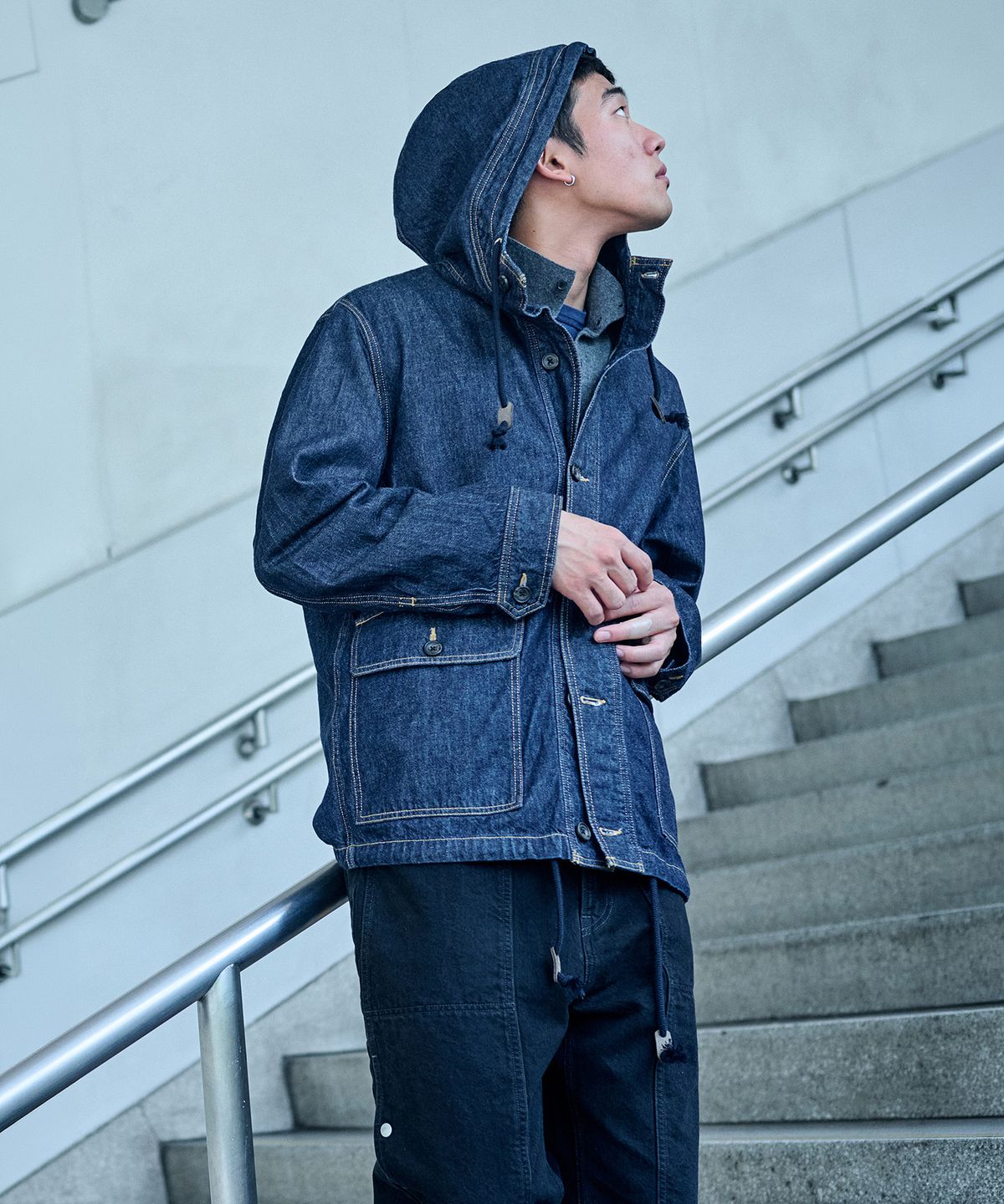 플랙(PLAC) [SHIOTA MADE] WORK DENIM HOOD JACKET_INDIGO