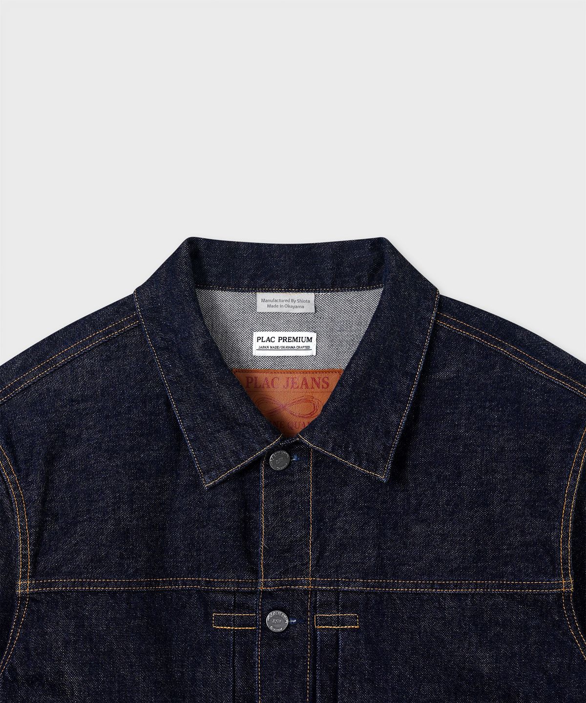 플랙(PLAC) [SHIOTA MADE] TYPE-2 WORK DENIM JACKET_INDIGO