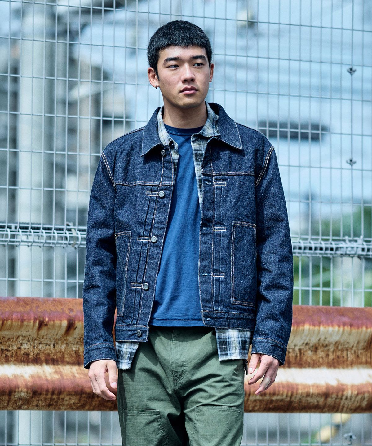 플랙(PLAC) [SHIOTA MADE] TYPE-2 WORK DENIM JACKET_INDIGO