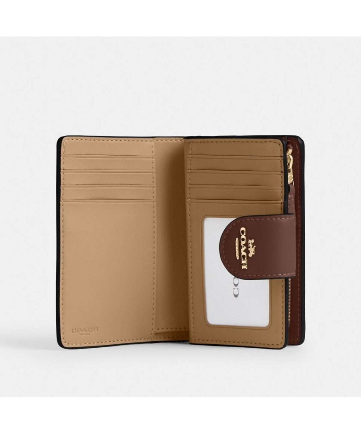 코치(COACH) 미디엄 코너 집 월릿 인 시그니처 캔버스 CW786 IMXHE