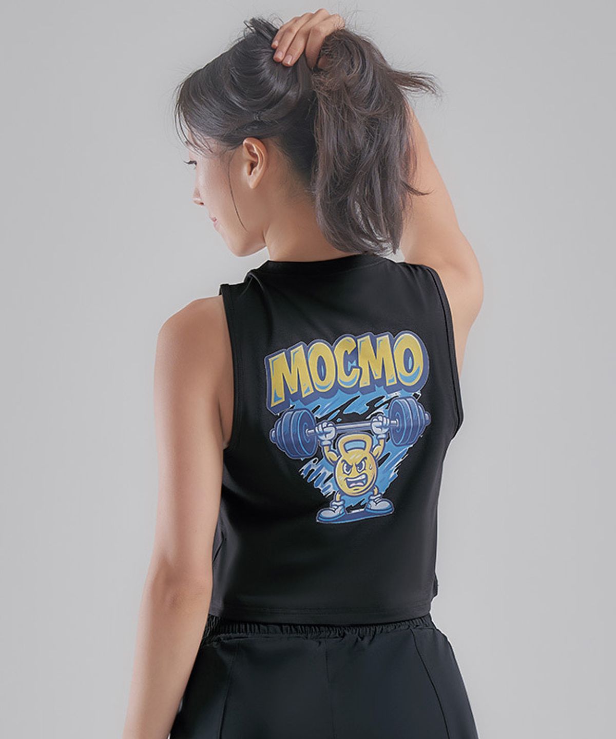 모크모(MOCMO) MOCMO 케틀벨파워 크롭 나시 티셔츠