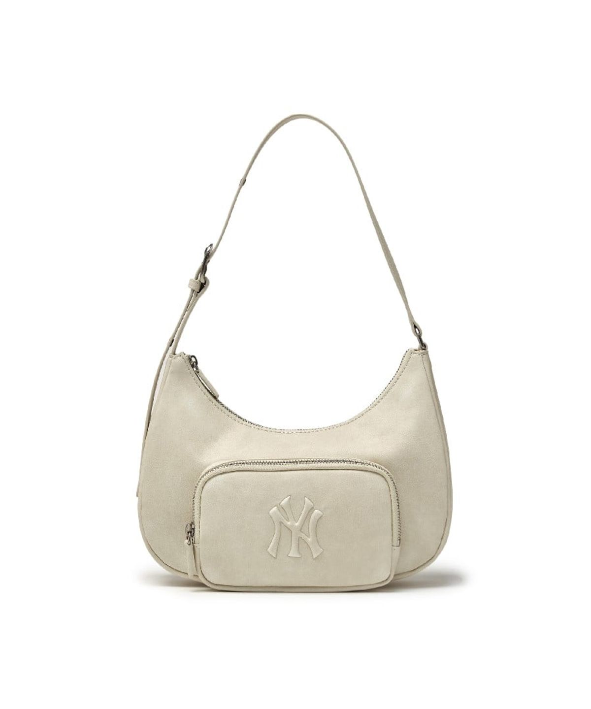 엠엘비(MLB) 베이직 빈티지 로고 호보백 NY (Cream)