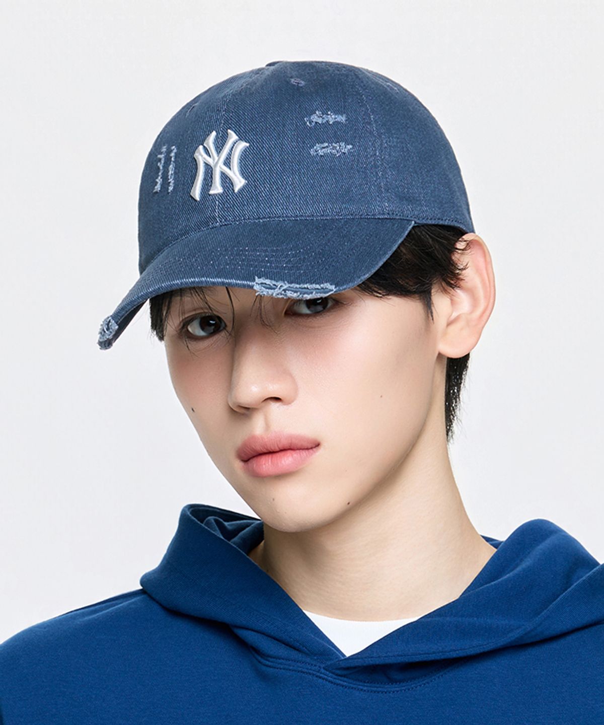 엠엘비(MLB) 데미지 워싱 언스트럭쳐 볼캡 NY (Navy)