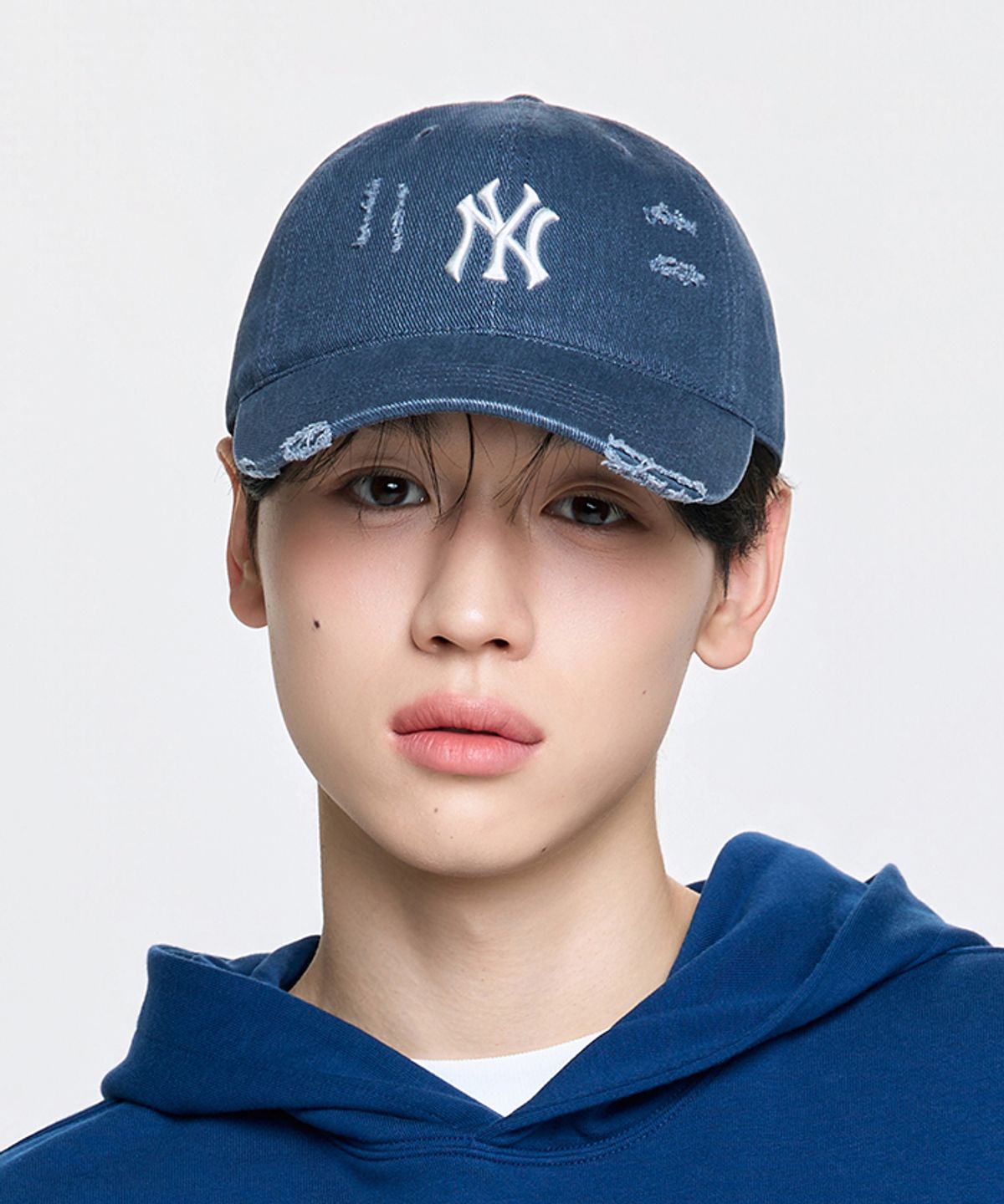엠엘비(MLB) 데미지 워싱 언스트럭쳐 볼캡 NY (Navy)