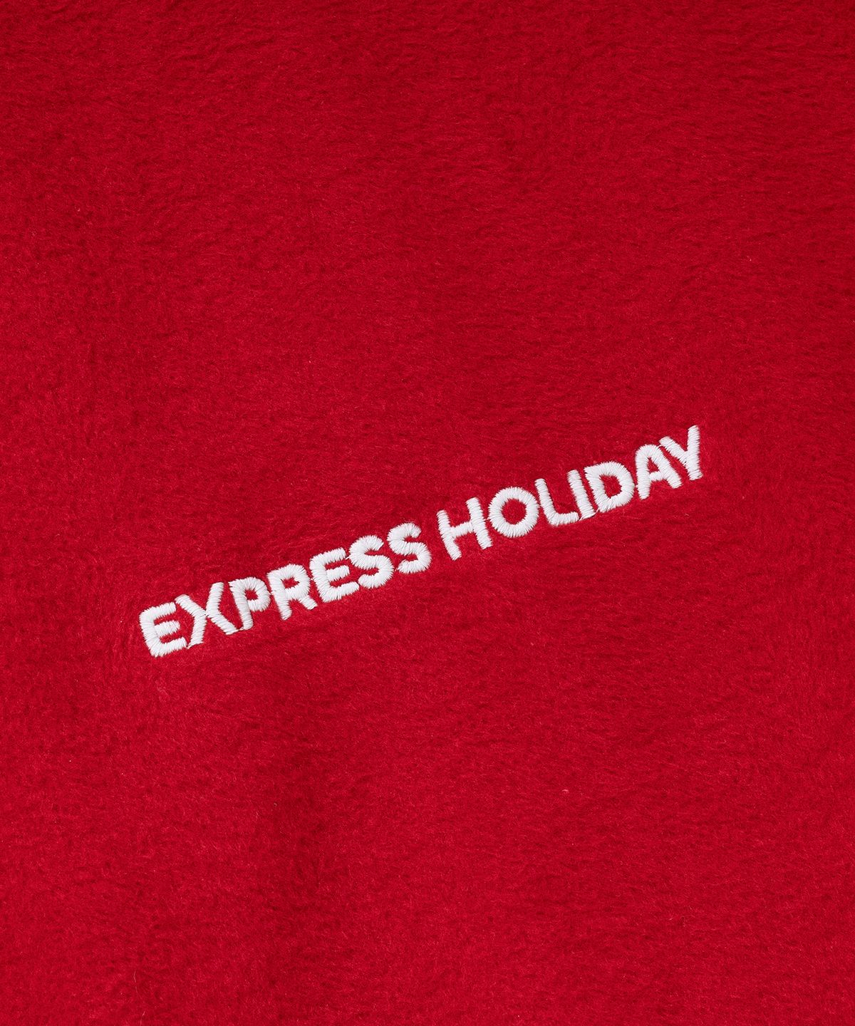 익스프레스홀리데이(EXPRESSHOLIDAY) 브러쉬드 코튼 쉘 하프집업_버건디