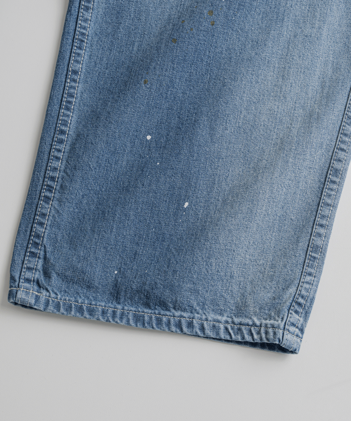 비헤비어(BEHEAVYER) DISTRESSED M35 TROUSERS mid blue