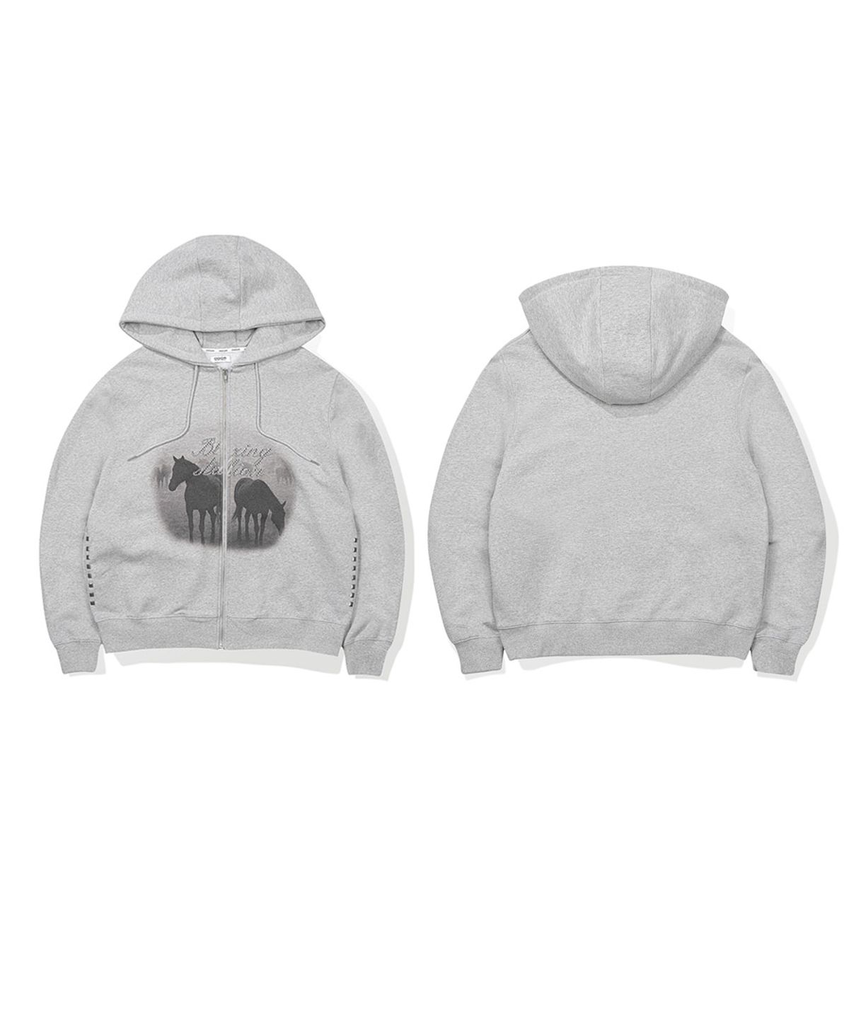 오도어(ODOR) Stallion hood zip - Grey