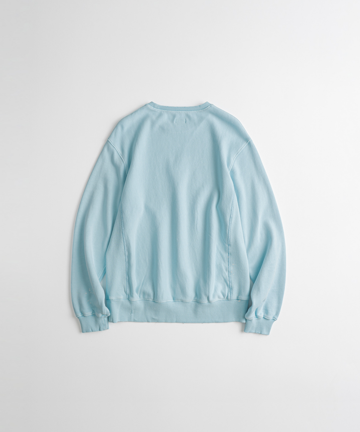 비헤비어(BEHEAVYER) DISTRESSED REVERSEWEAVE SWEAT SHIRTS dust blue