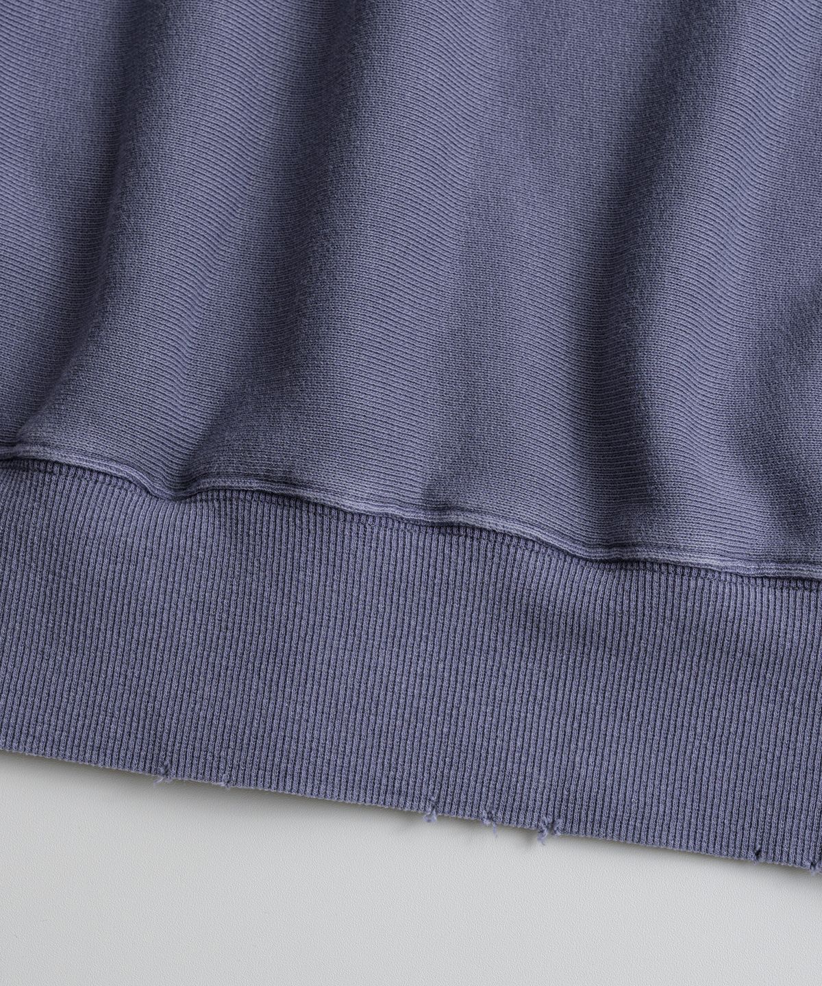 비헤비어(BEHEAVYER) DISTRESSED REVERSEWEAVE SWEAT SHIRTS purple navy