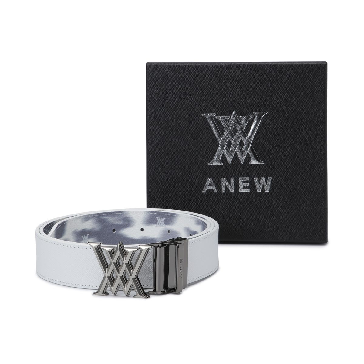 어뉴골프(ANEW GOLF) MEN MOSAIC REVERSIBLE BELT_OW
