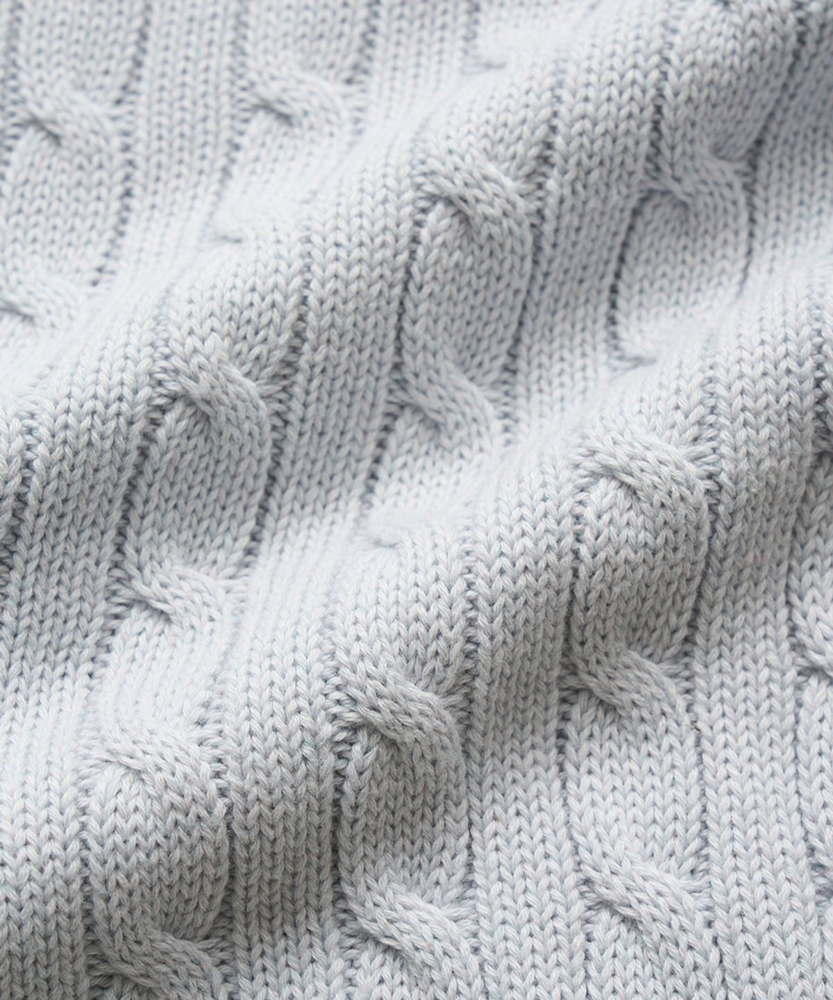 더바넷(THEBARNNET) Pobby Cable Knit Zip-Up Hoodie_Light Blue