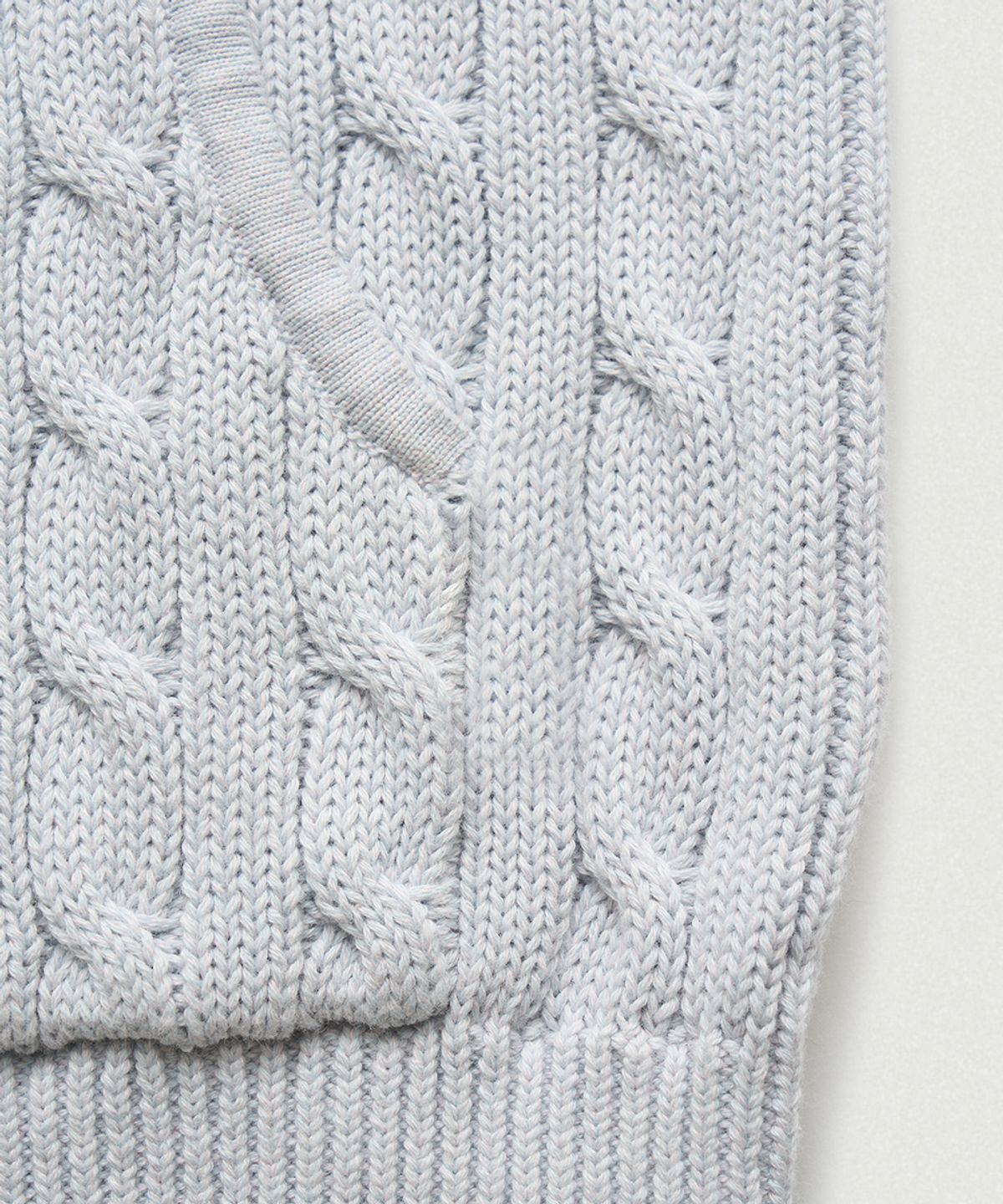 더바넷(THEBARNNET) Pobby Cable Knit Zip-Up Hoodie_Light Blue