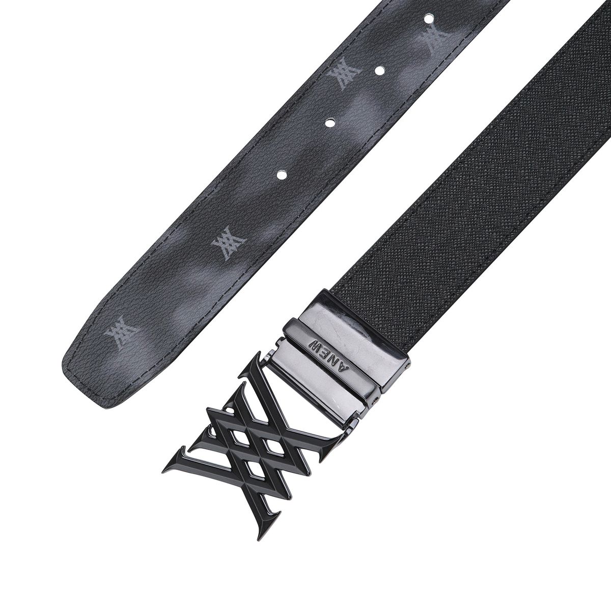 어뉴골프(ANEW GOLF) MEN MOSAIC REVERSIBLE BELT_BK