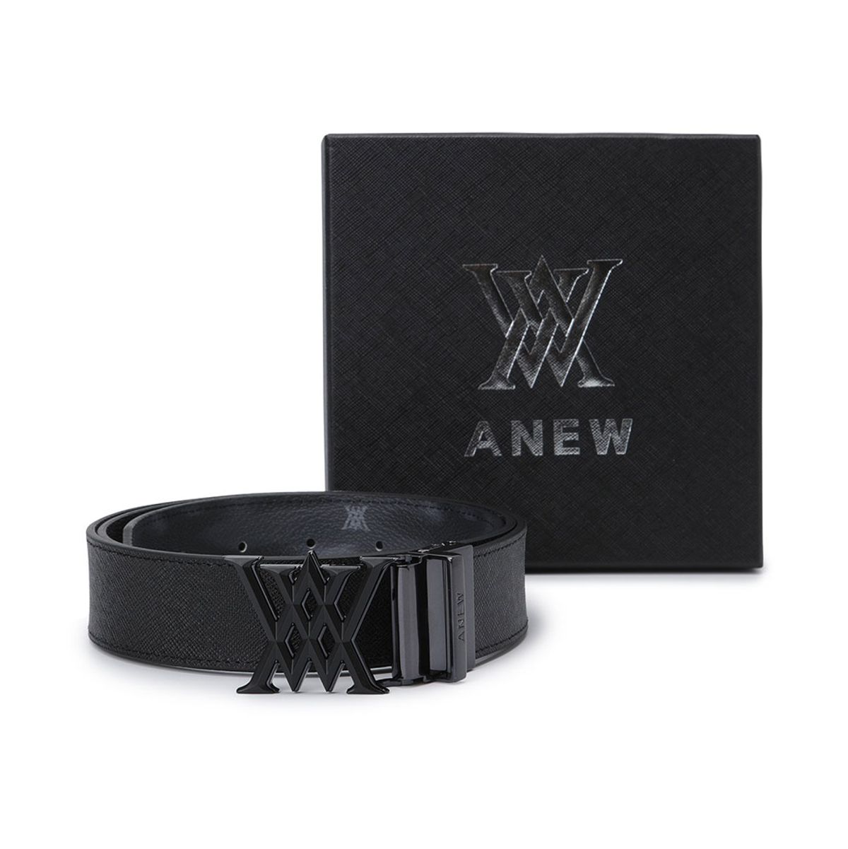 어뉴골프(ANEW GOLF) MEN MOSAIC REVERSIBLE BELT_BK
