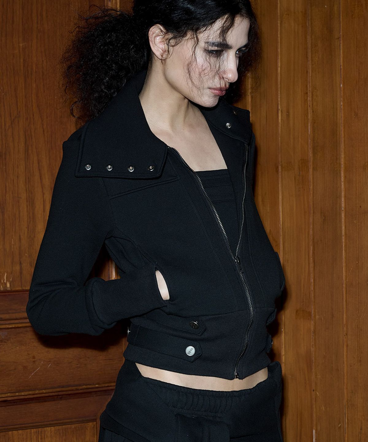오도어(ODOR) Prairie line jacket - Black