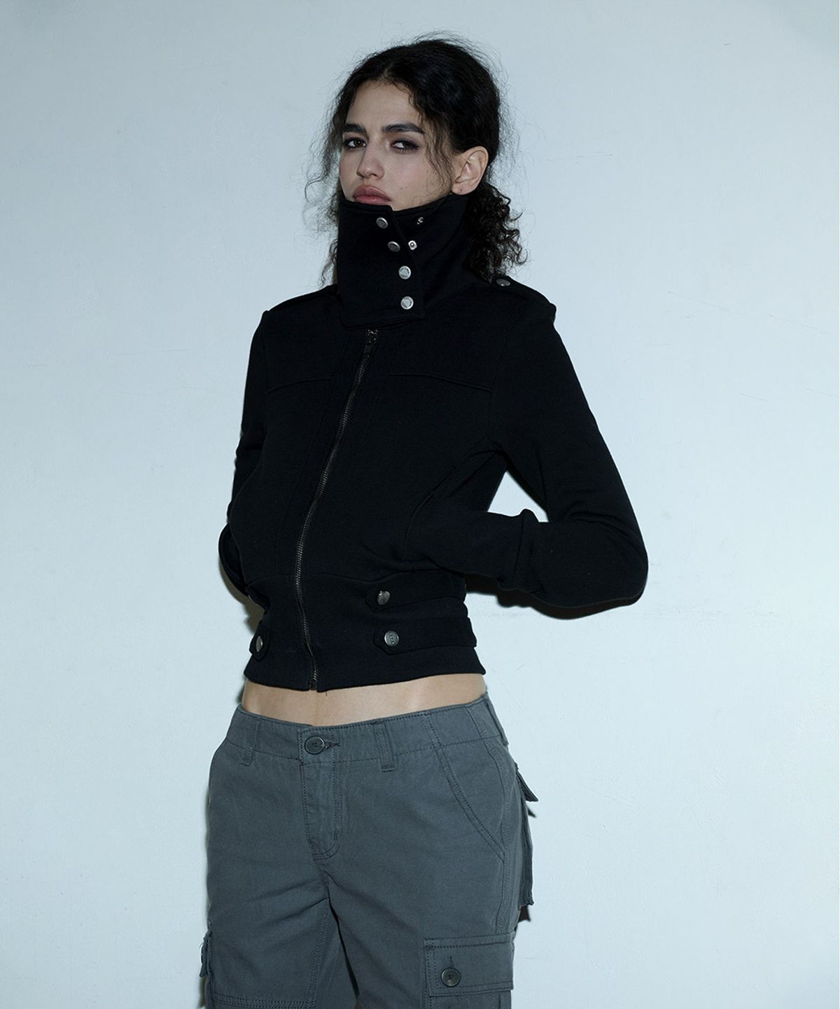 오도어(ODOR) Prairie line jacket - Black