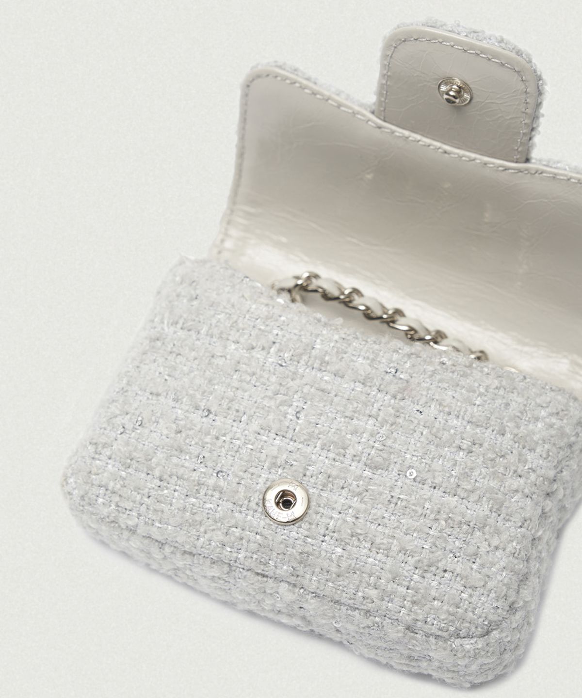 더바넷(THEBARNNET) Tweed Chain Belt Mini Bag_Mint
