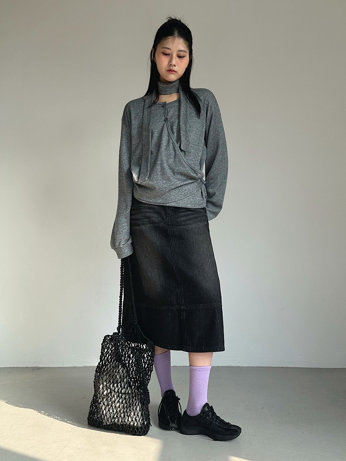 아포엠(APOEM) Tie Layered T-Shirt (2C)
