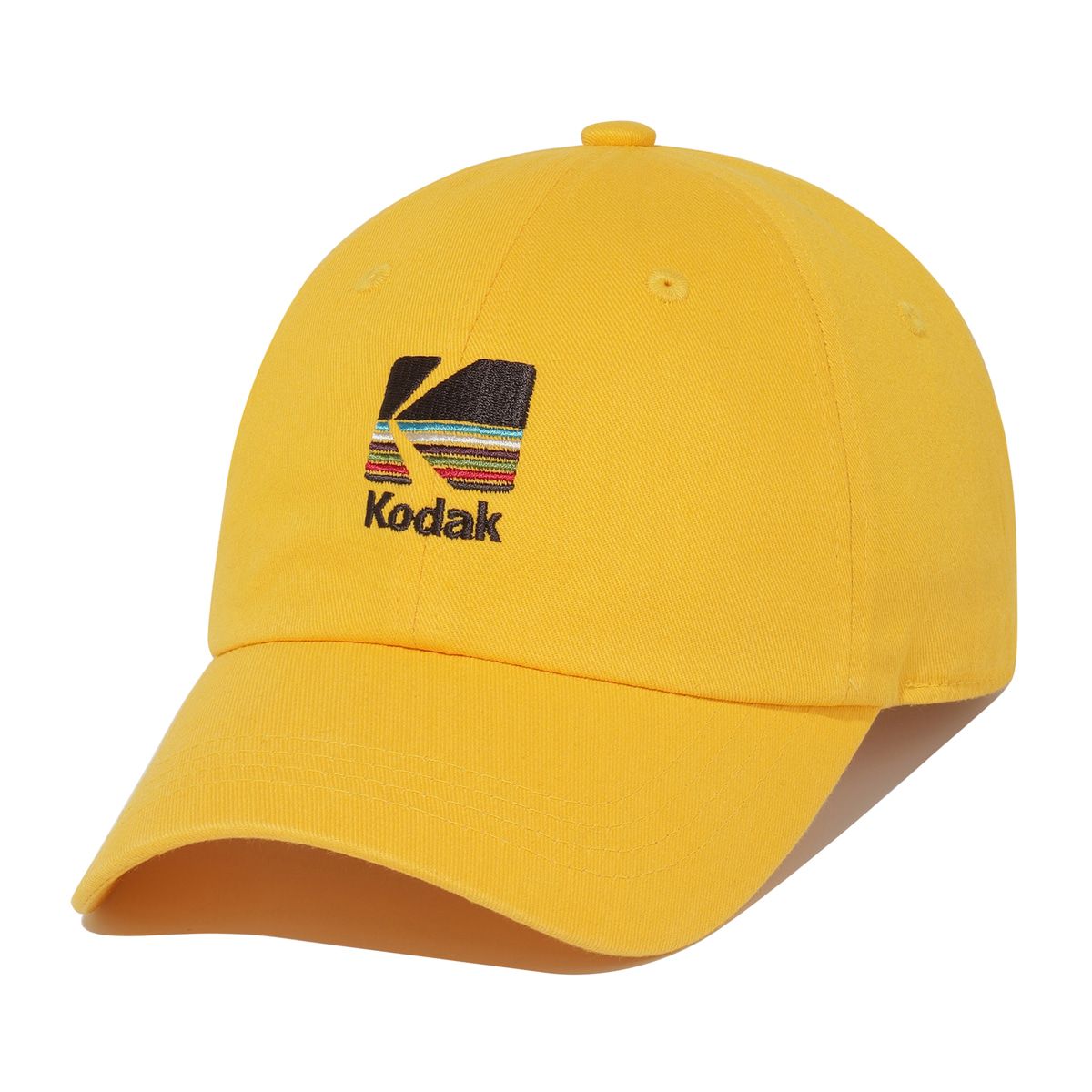 코닥(KODAK) 시그니처핏 레인보우 자수 볼캡 YELLOW