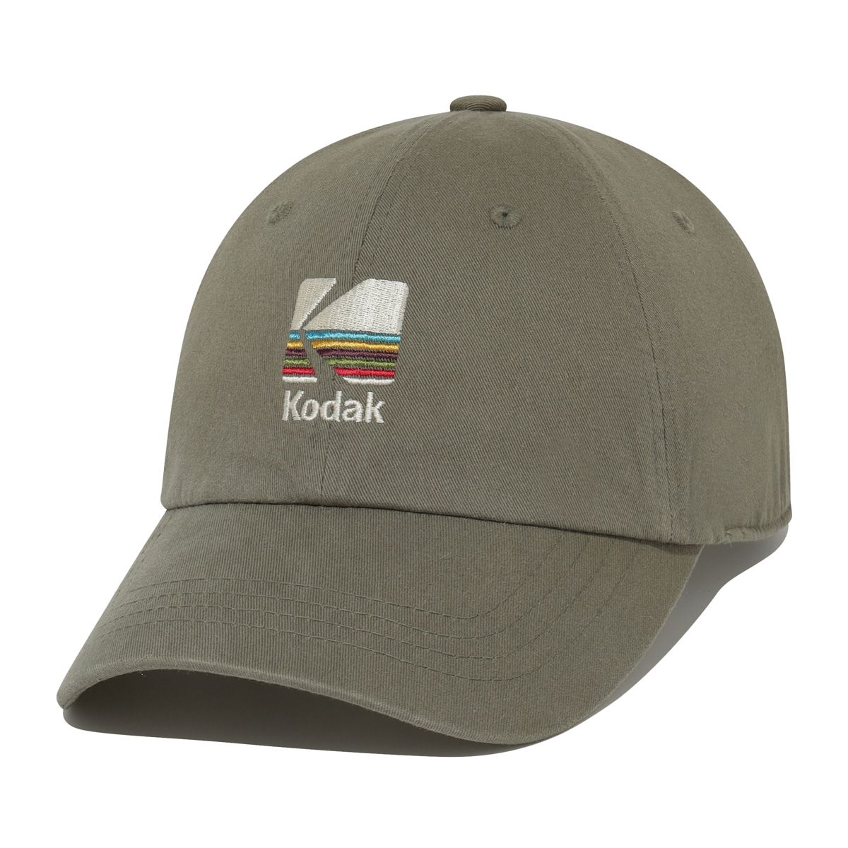 코닥(KODAK) 시그니처핏 레인보우 자수 볼캡 KHAKI
