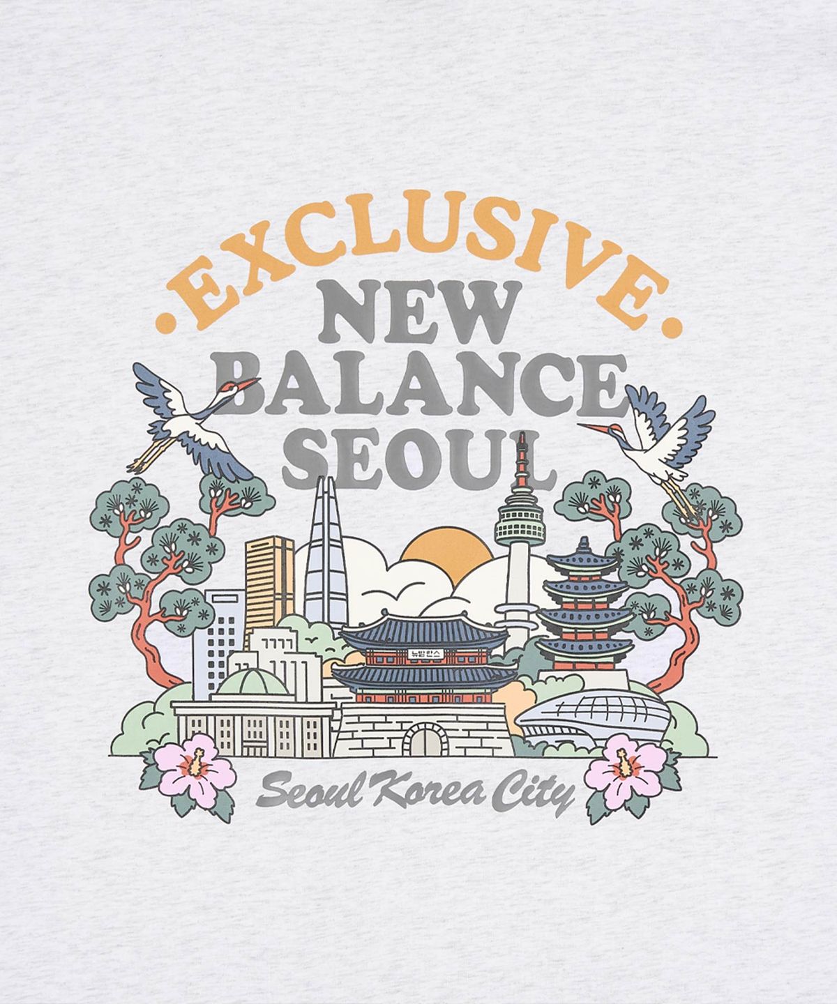 뉴발란스(NEW BALANCE) NBNEG3A073 / UNI NB 서울 랜드마크 반팔티 (L/GRAY)