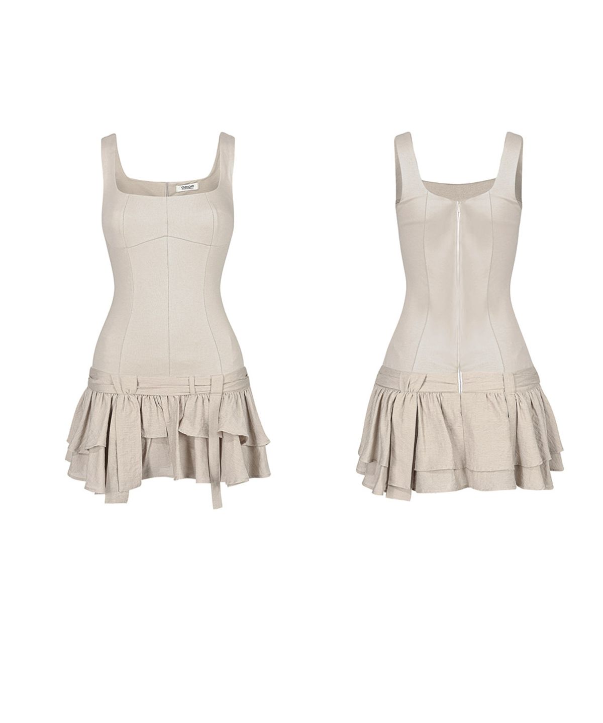 오도어(ODOR) Shaped dress - Beige