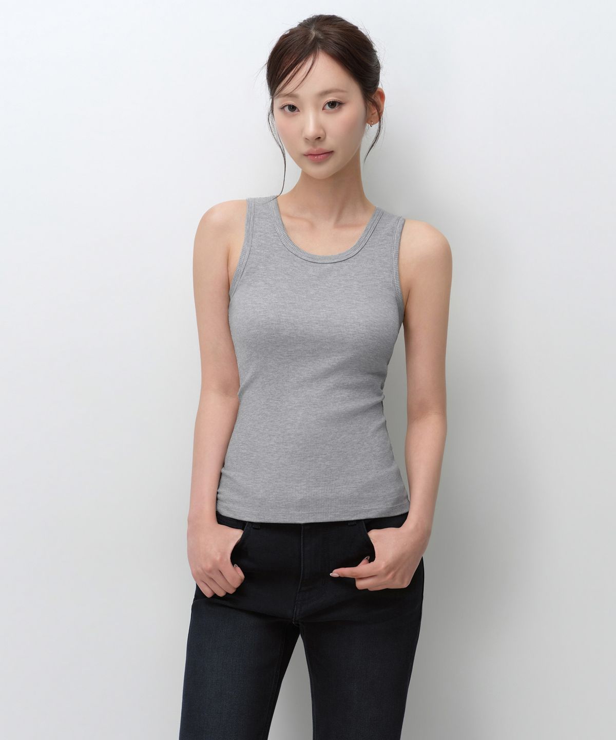 무신사 스탠다드 우먼(MUSINSA STANDARD WOMAN) 우먼즈 에센셜 브라 탱크 탑 [미디엄 그레이]