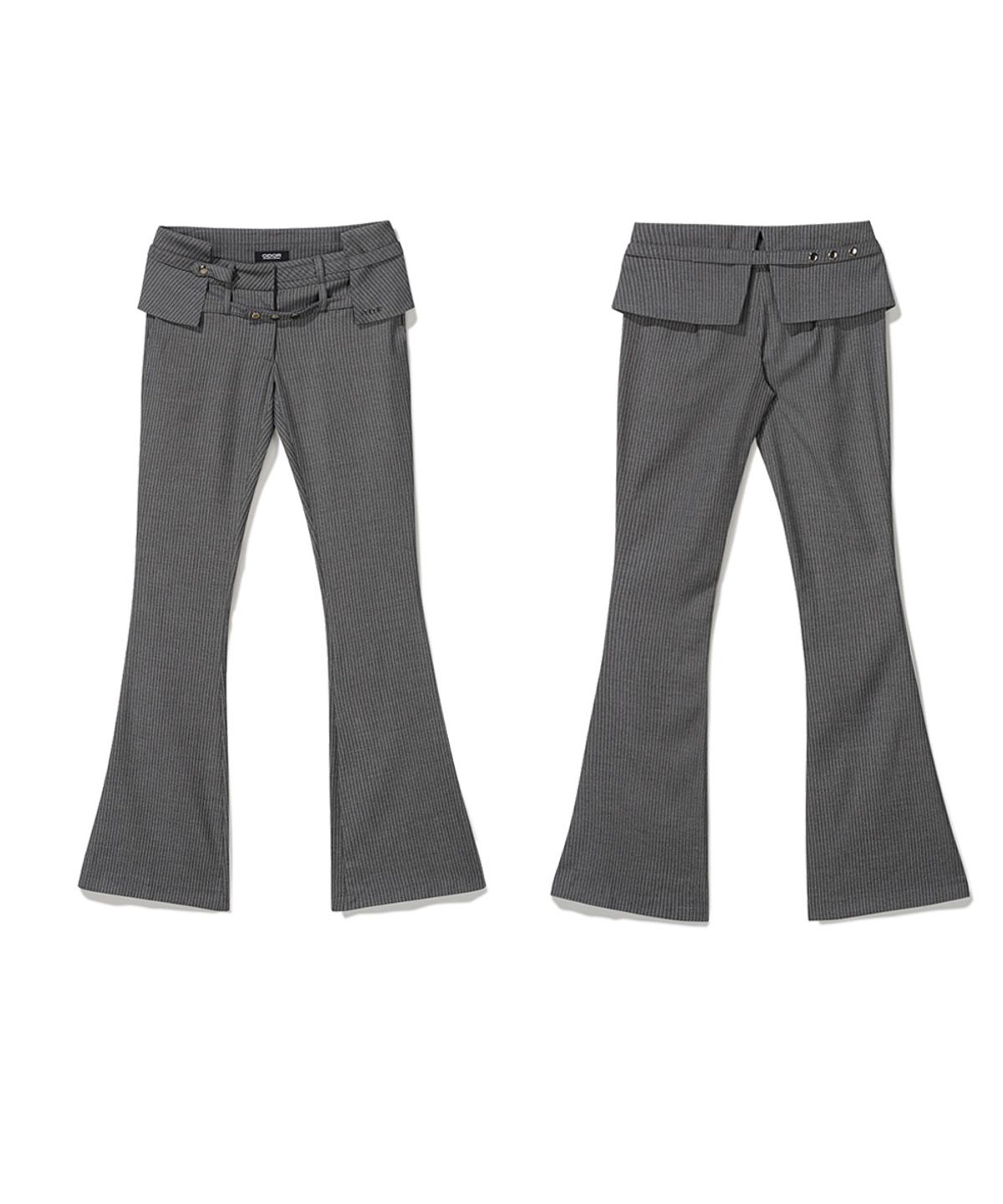 오도어(ODOR) Pin line slacks - Charcoal