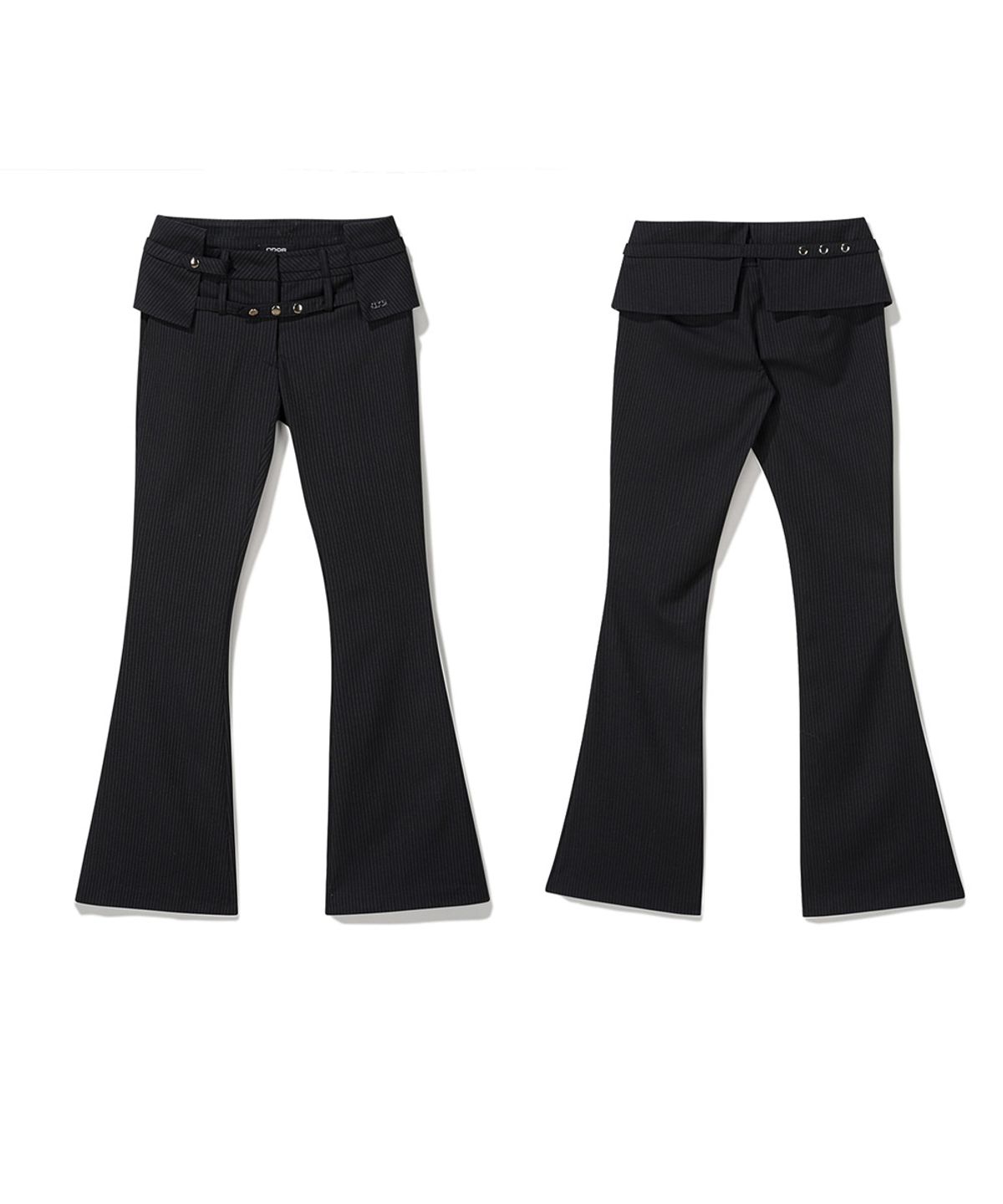 오도어(ODOR) Pin line slacks - Black