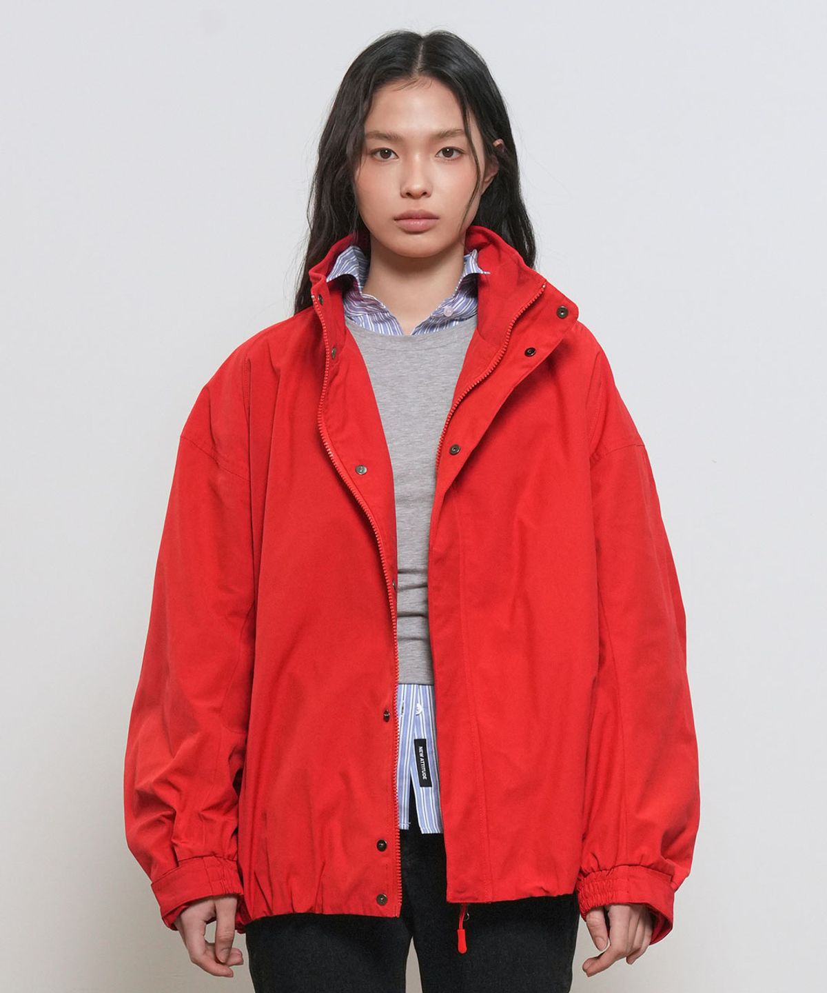 제너럴아이디어(GENERALIDEA) [선발매] UNISEX 볼륨 블루종 봄버 점퍼 [RED] / GF1UJP006