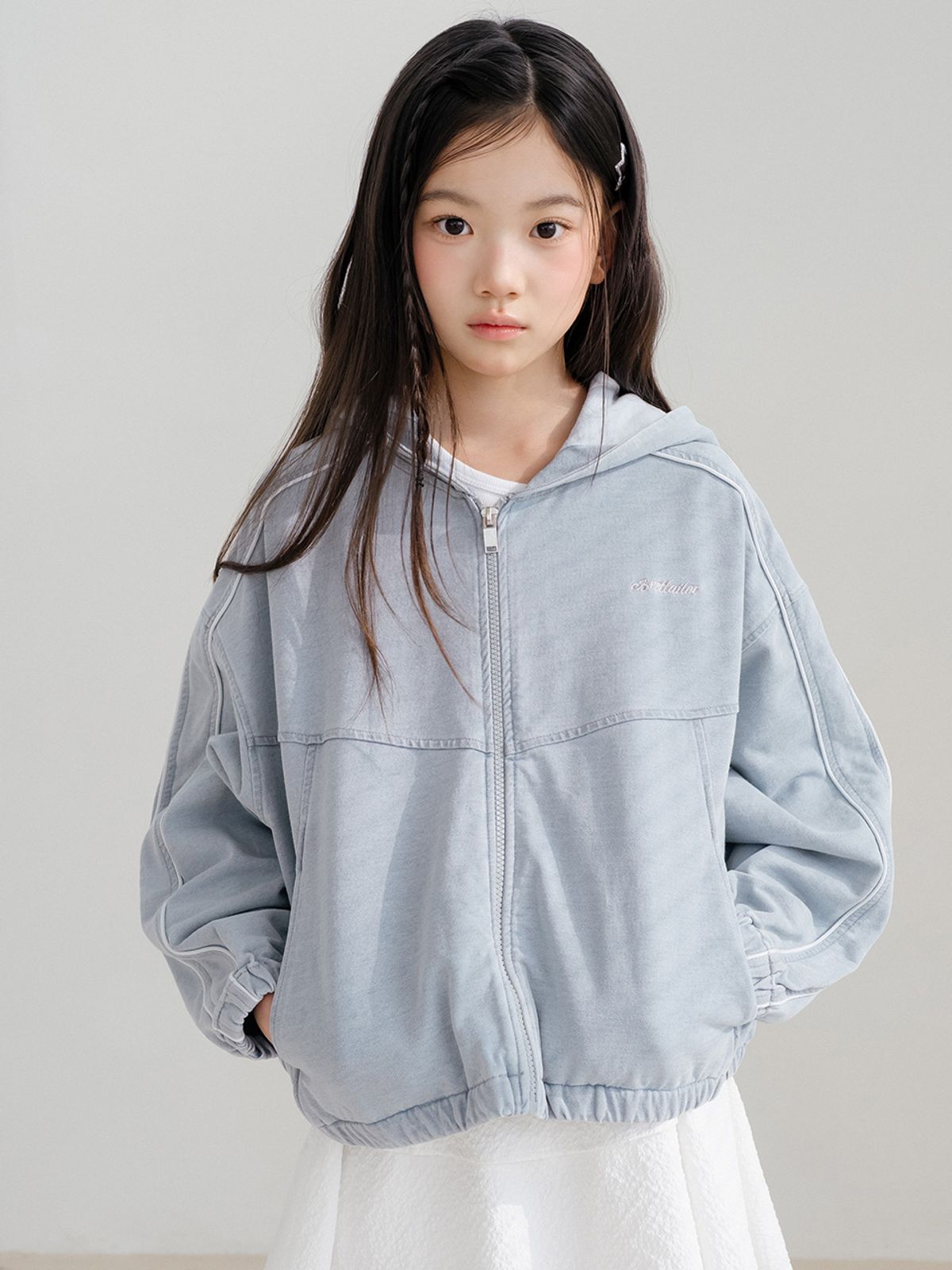 브렛테일러(BRETTAILOR) 파우더블루 인디고 집업