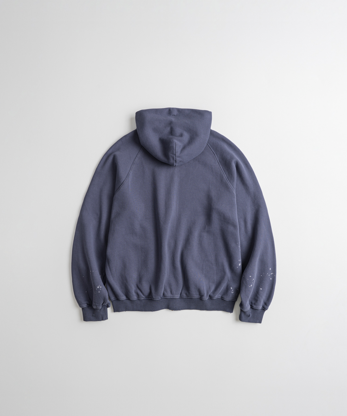 비헤비어(BEHEAVYER) DISTRESSED GLOVE FULL ZIP PARKA purple navy
