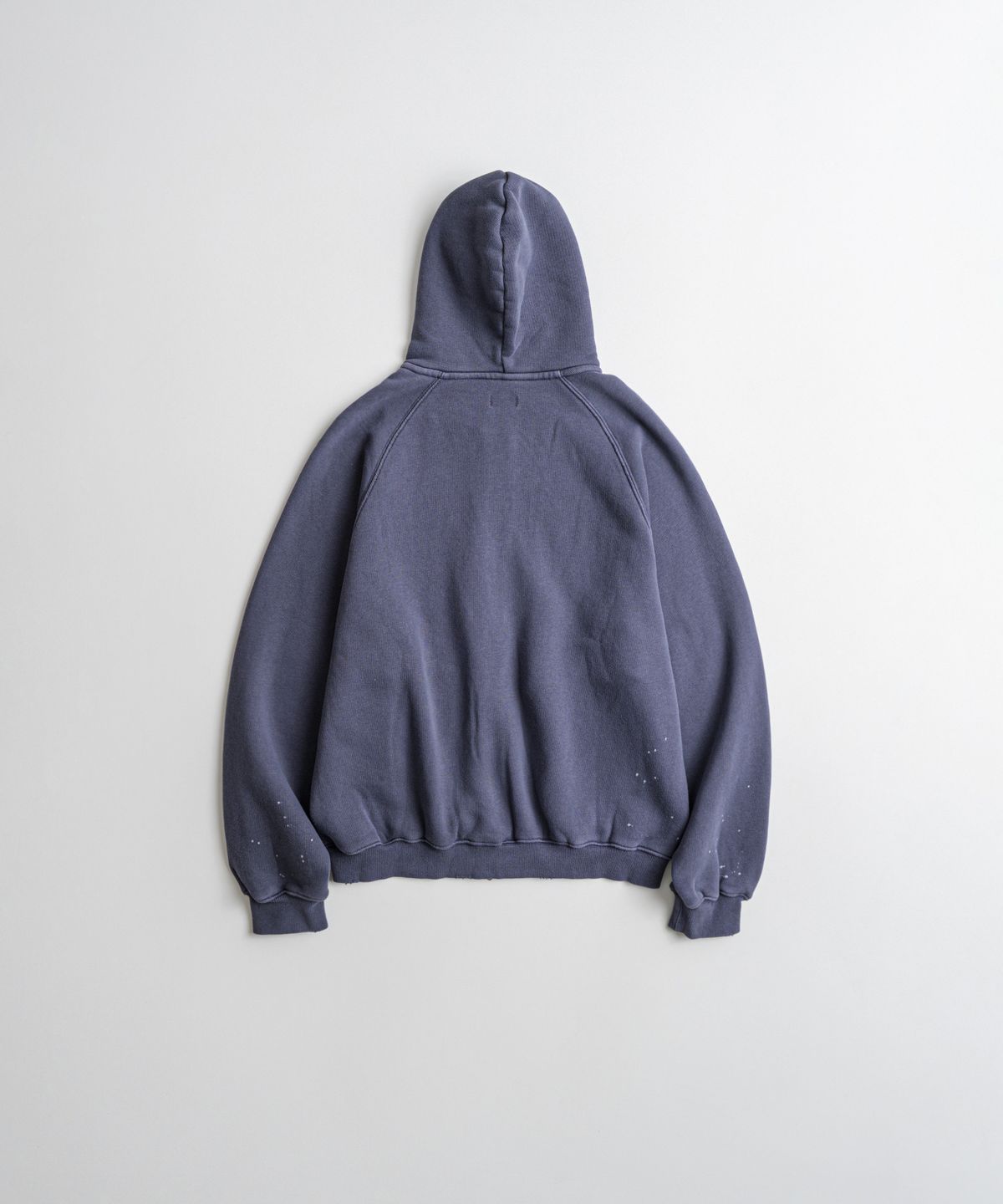 비헤비어(BEHEAVYER) DISTRESSED GLOVE FULL ZIP PARKA purple navy