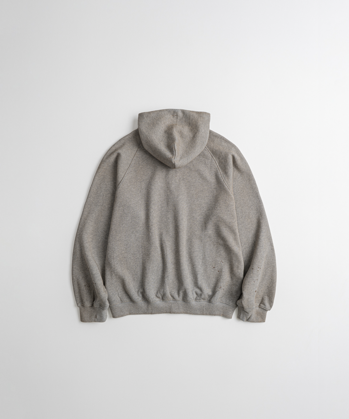비헤비어(BEHEAVYER) DISTRESSED GLOVE FULL ZIP PARKA dust grey