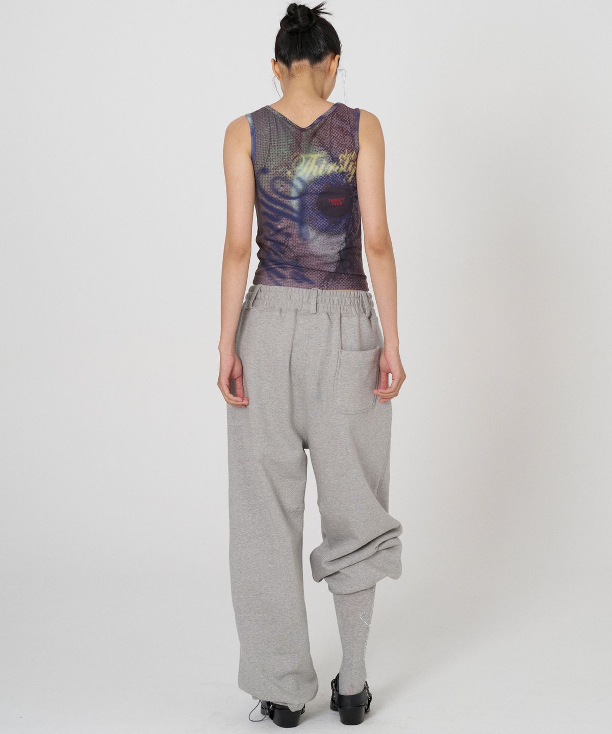 떨스티클럽(THIRSTYCLUB) Comfy 2way Overfit sweat pants - Grey
