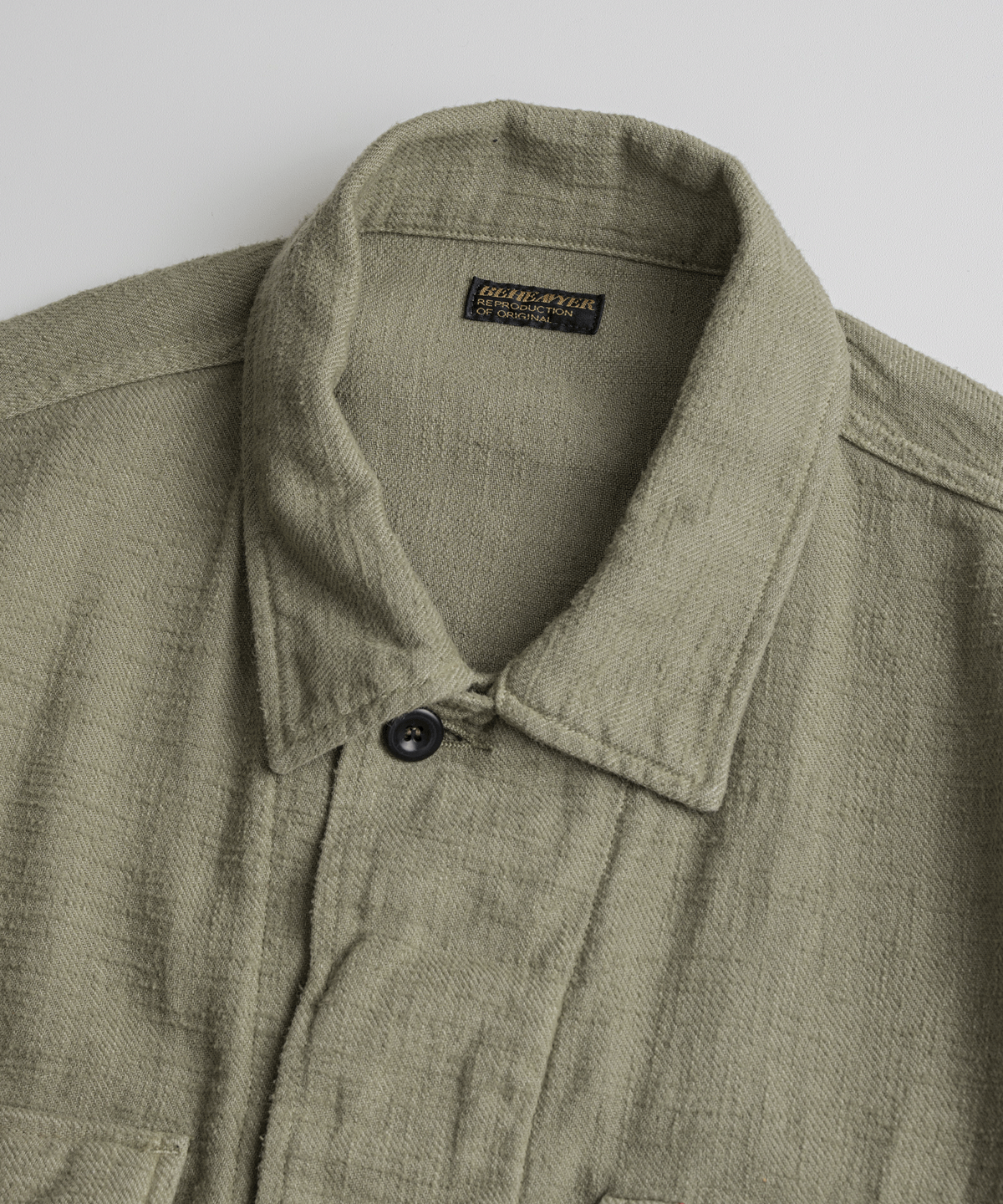 비헤비어(BEHEAVYER) DYED SLUB R/C BDU JACKET khaki