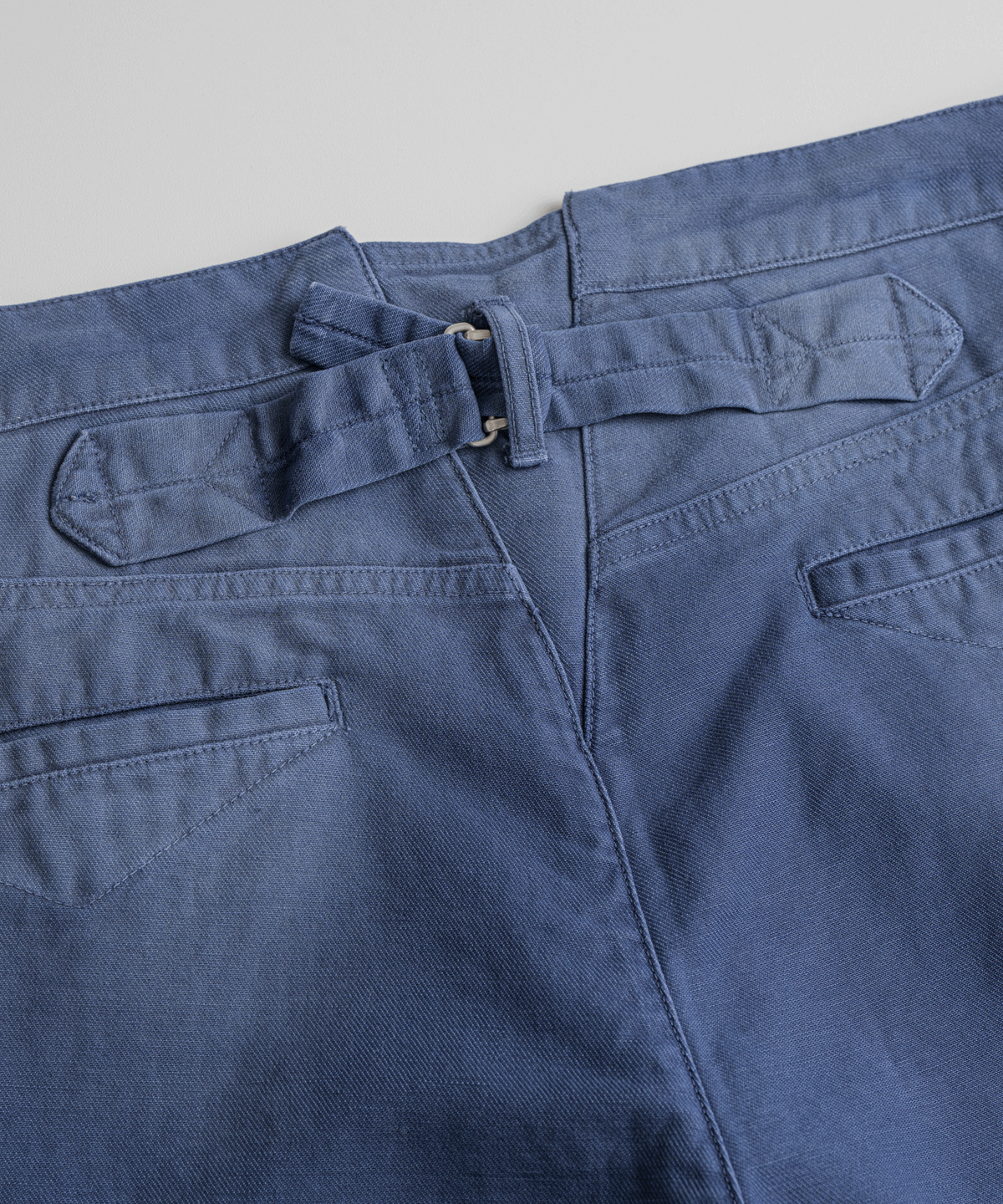 비헤비어(BEHEAVYER) DYED C/L FRENCH TROUSERS faded blue