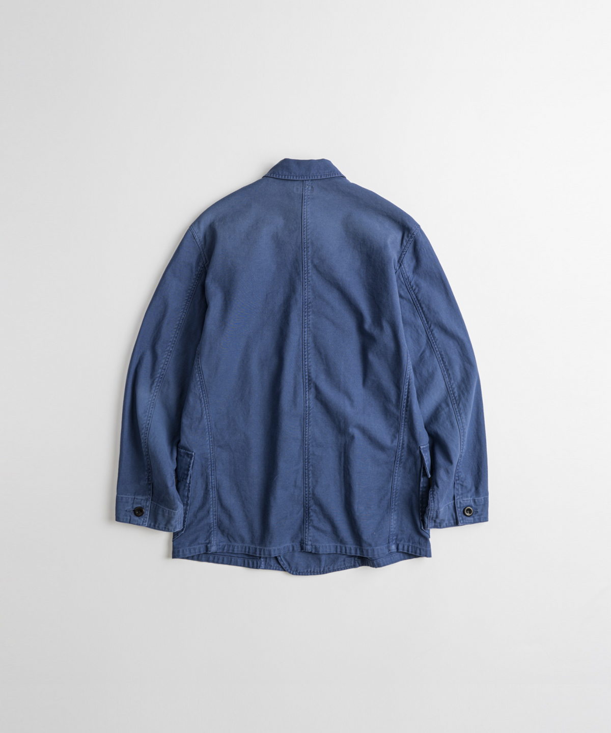 비헤비어(BEHEAVYER) DYED C/L FRENCH DB JACKET faded blue