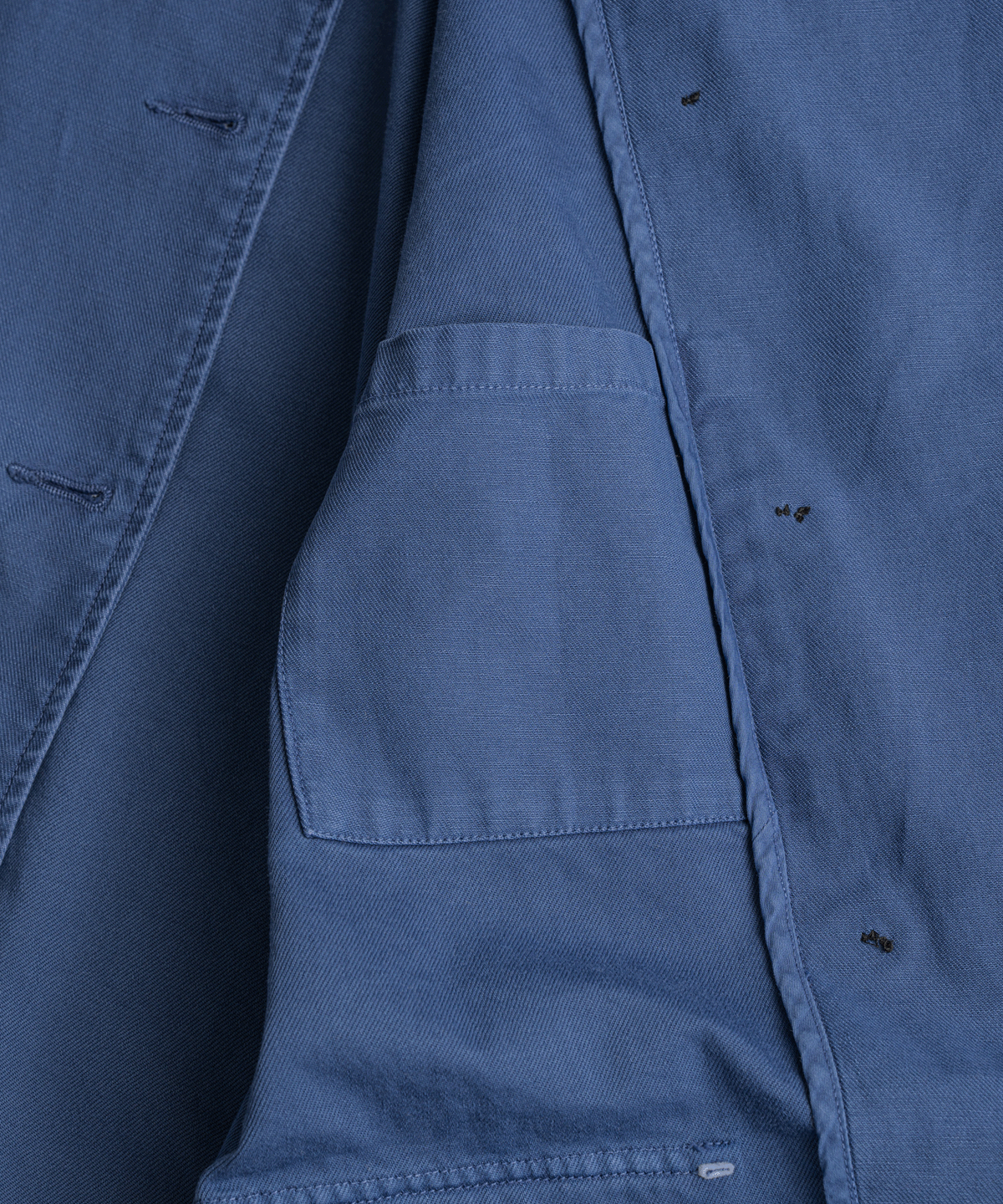 비헤비어(BEHEAVYER) DYED C/L FRENCH DB JACKET faded blue