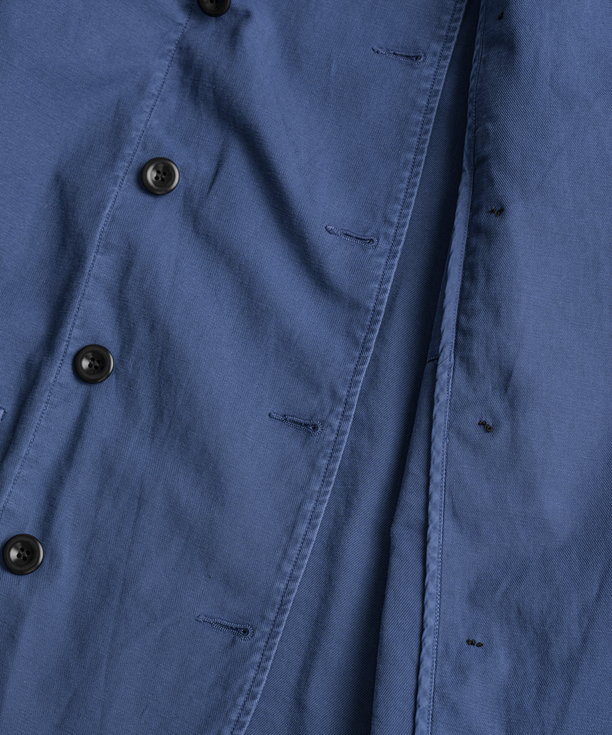 비헤비어(BEHEAVYER) DYED C/L FRENCH DB JACKET faded blue