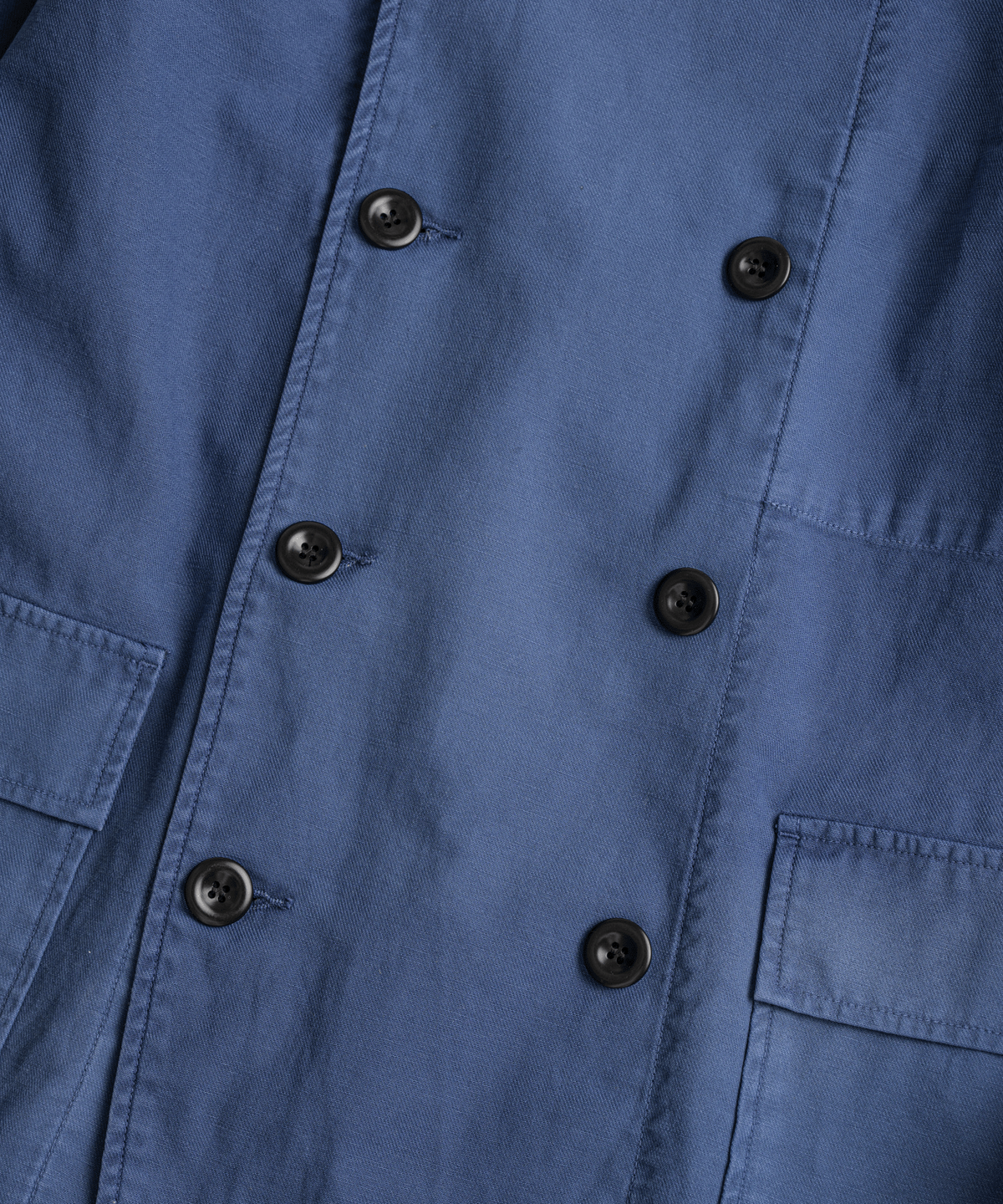 비헤비어(BEHEAVYER) DYED C/L FRENCH DB JACKET faded blue