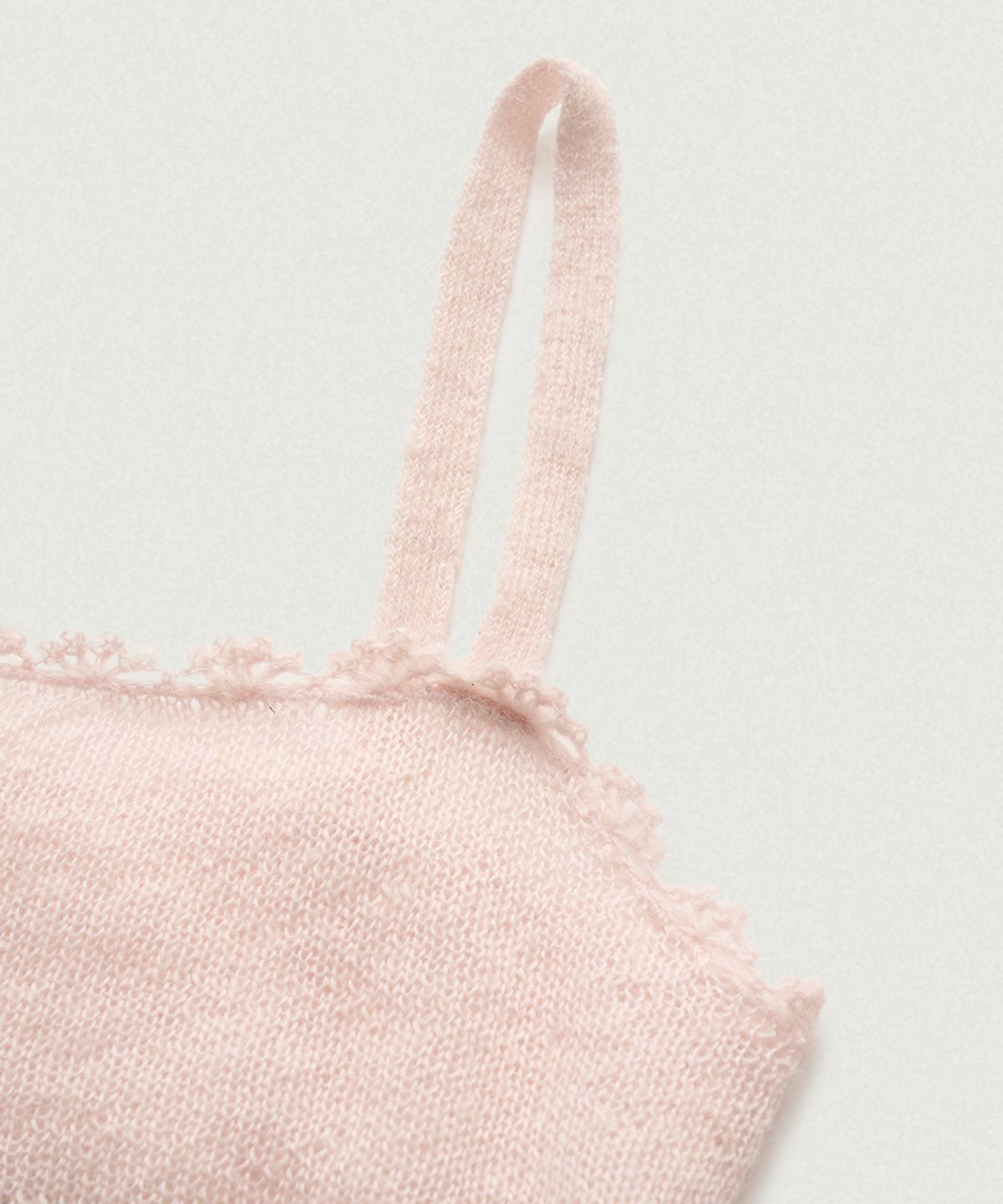 더바넷(THEBARNNET) Plery Lace Knit Sleeveless Top_Light Pink
