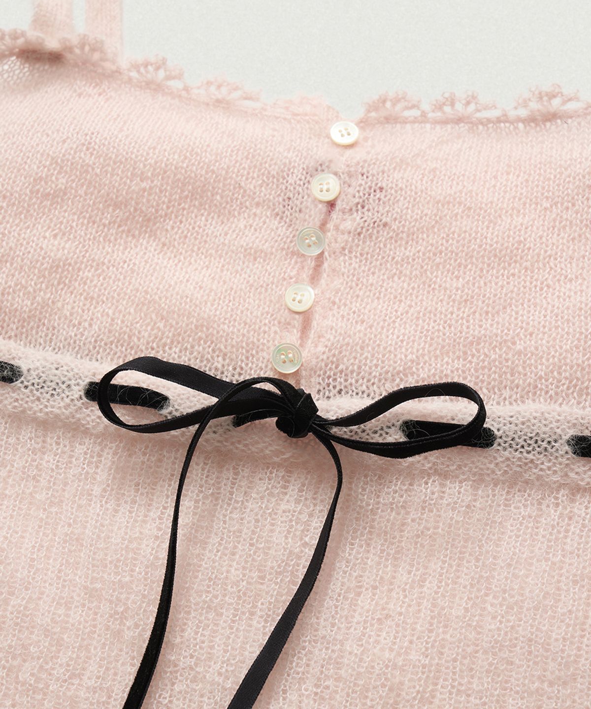 더바넷(THEBARNNET) Plery Lace Knit Sleeveless Top_Light Pink