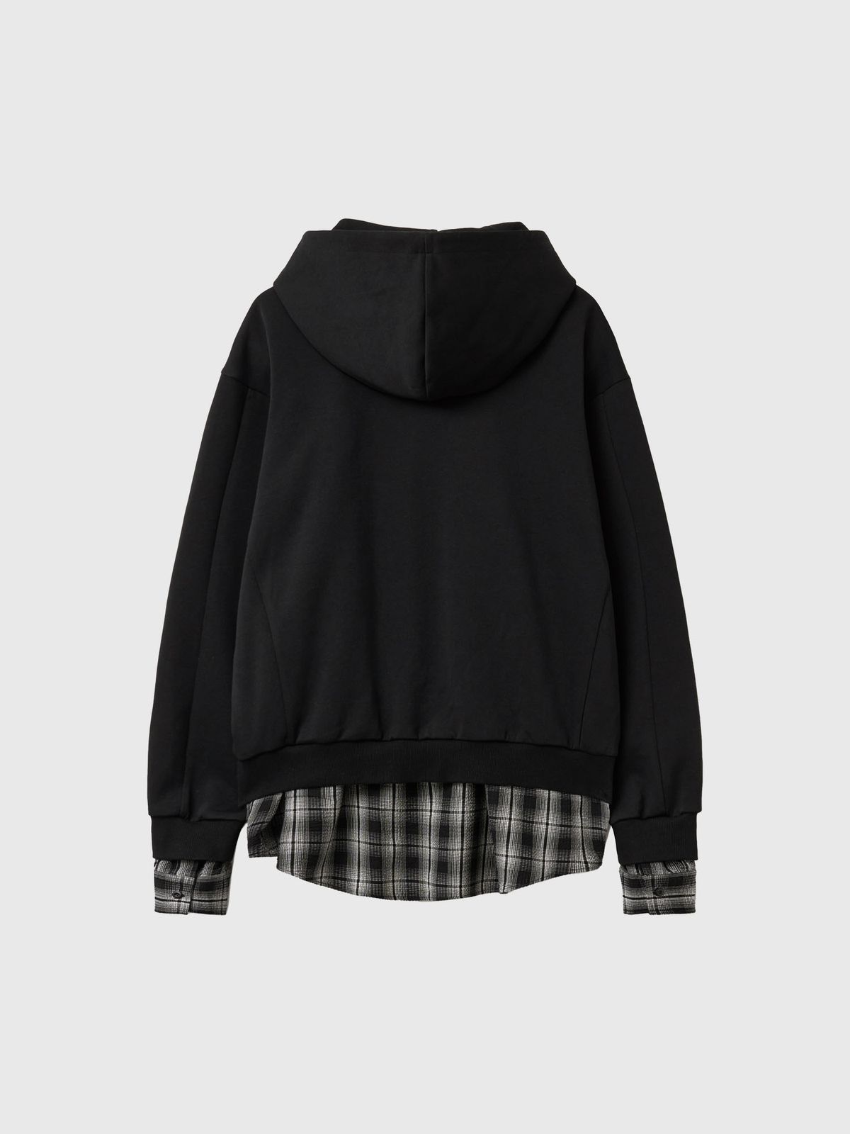 제너럴아이디어(GENERALIDEA) UNISEX 셔츠 레이어드 후드집업 [BLACK] / GF1UJP004