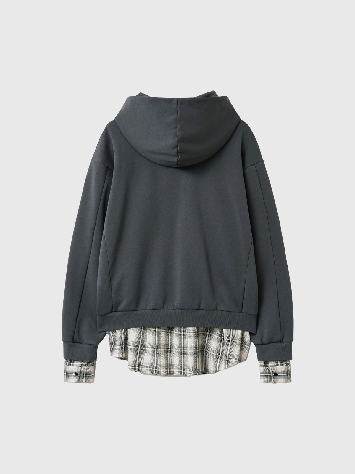 제너럴아이디어(GENERALIDEA) UNISEX 셔츠 레이어드 후드집업 [GREY] / GF1UJP004